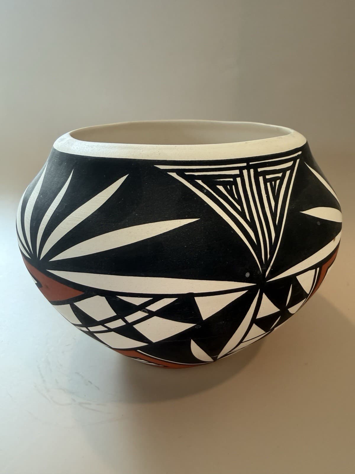 Acoma Pottery Bowl Signed - Thumbnail 2