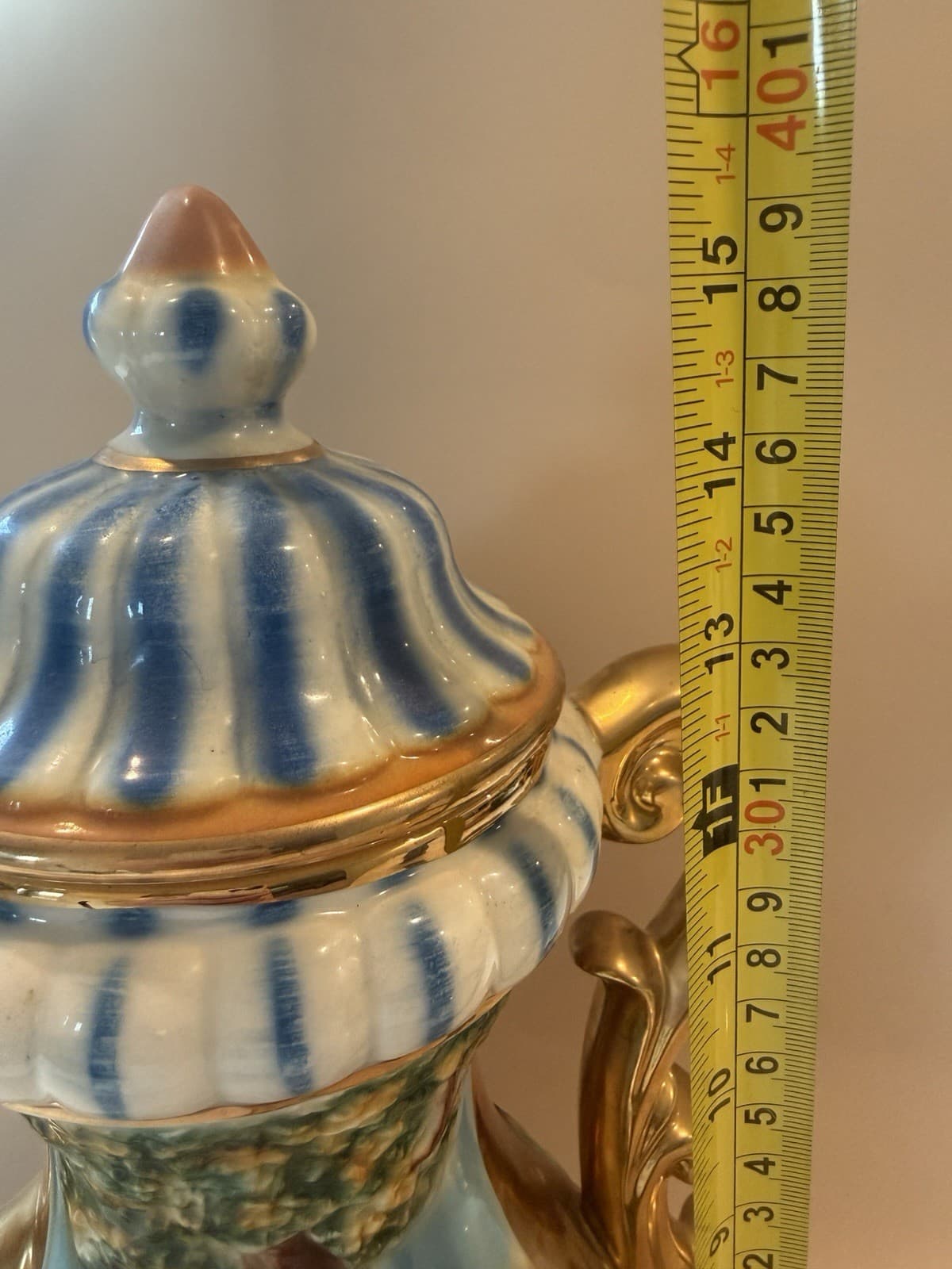 Vintage Norleans Large Capodimonte-Style Porcelain Teapot Made in Italy - Thumbnail 14