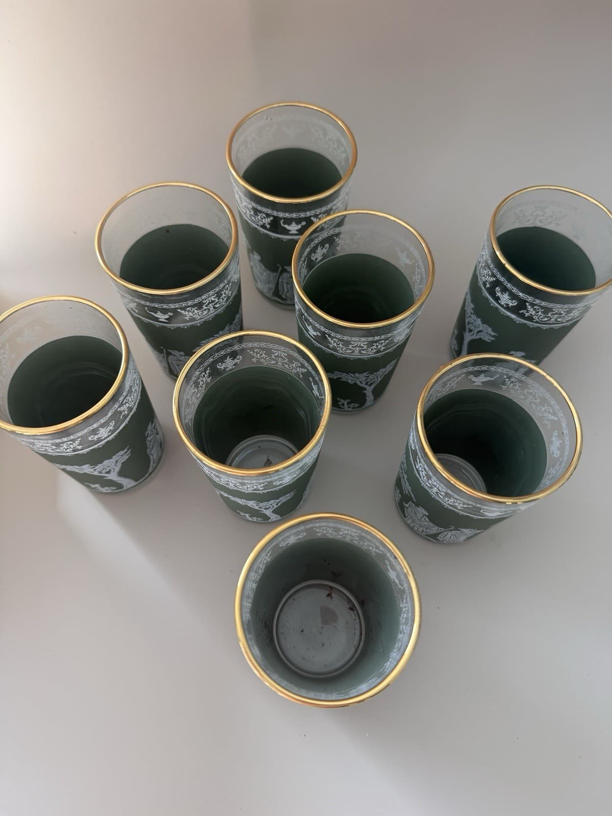 Vintage Hellenic Pattern 6 oz. Juice Glasses (Set of 8) - Thumbnail 4