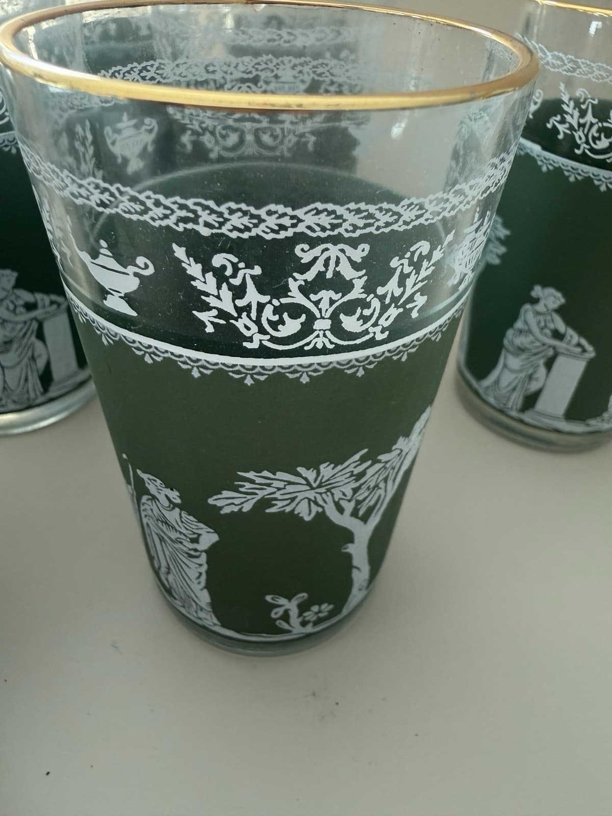 Vintage Hellenic Pattern 6 oz. Juice Glasses (Set of 8) - Thumbnail 7