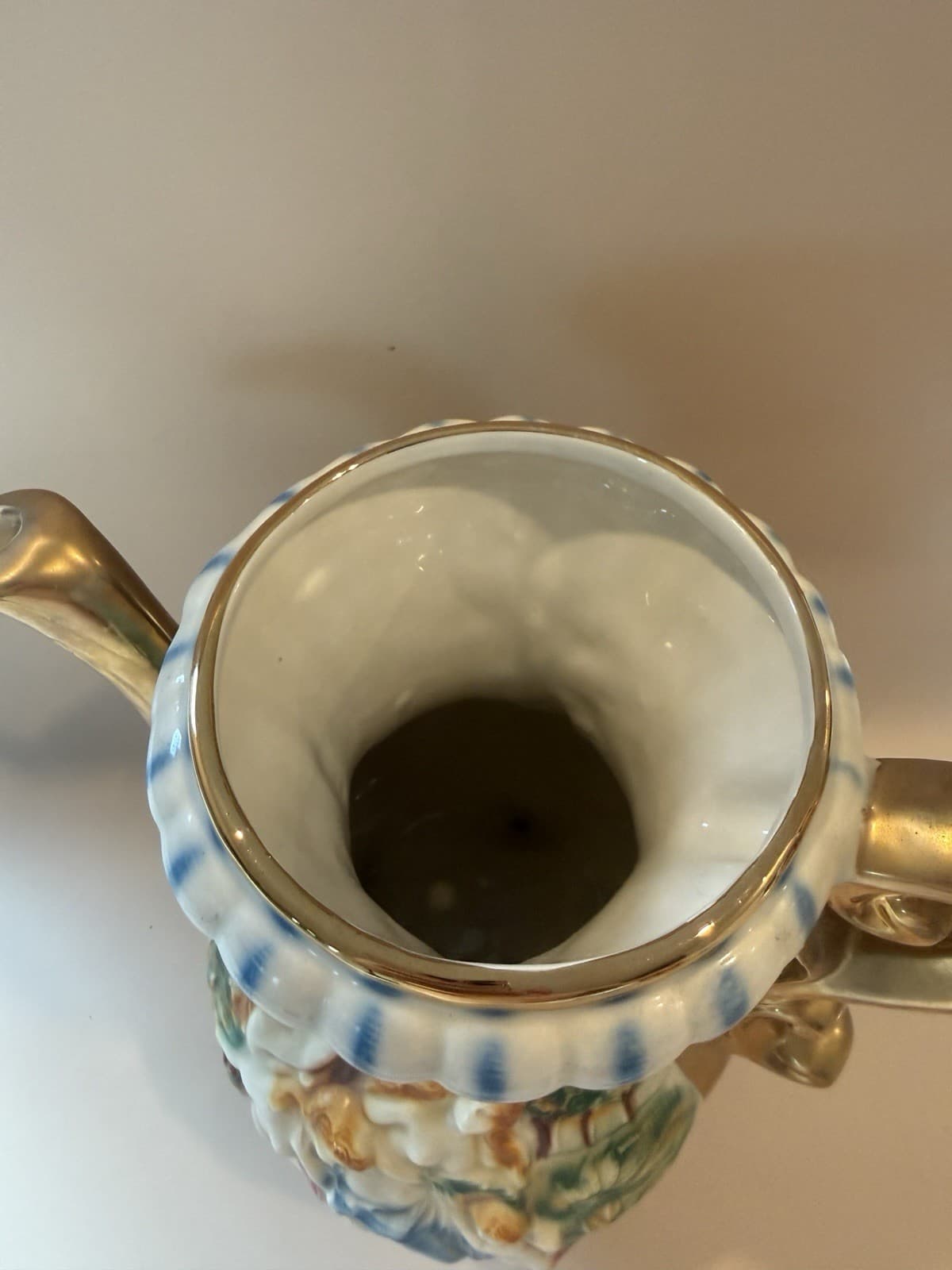Vintage Norleans Large Capodimonte-Style Porcelain Teapot Made in Italy - Thumbnail 11