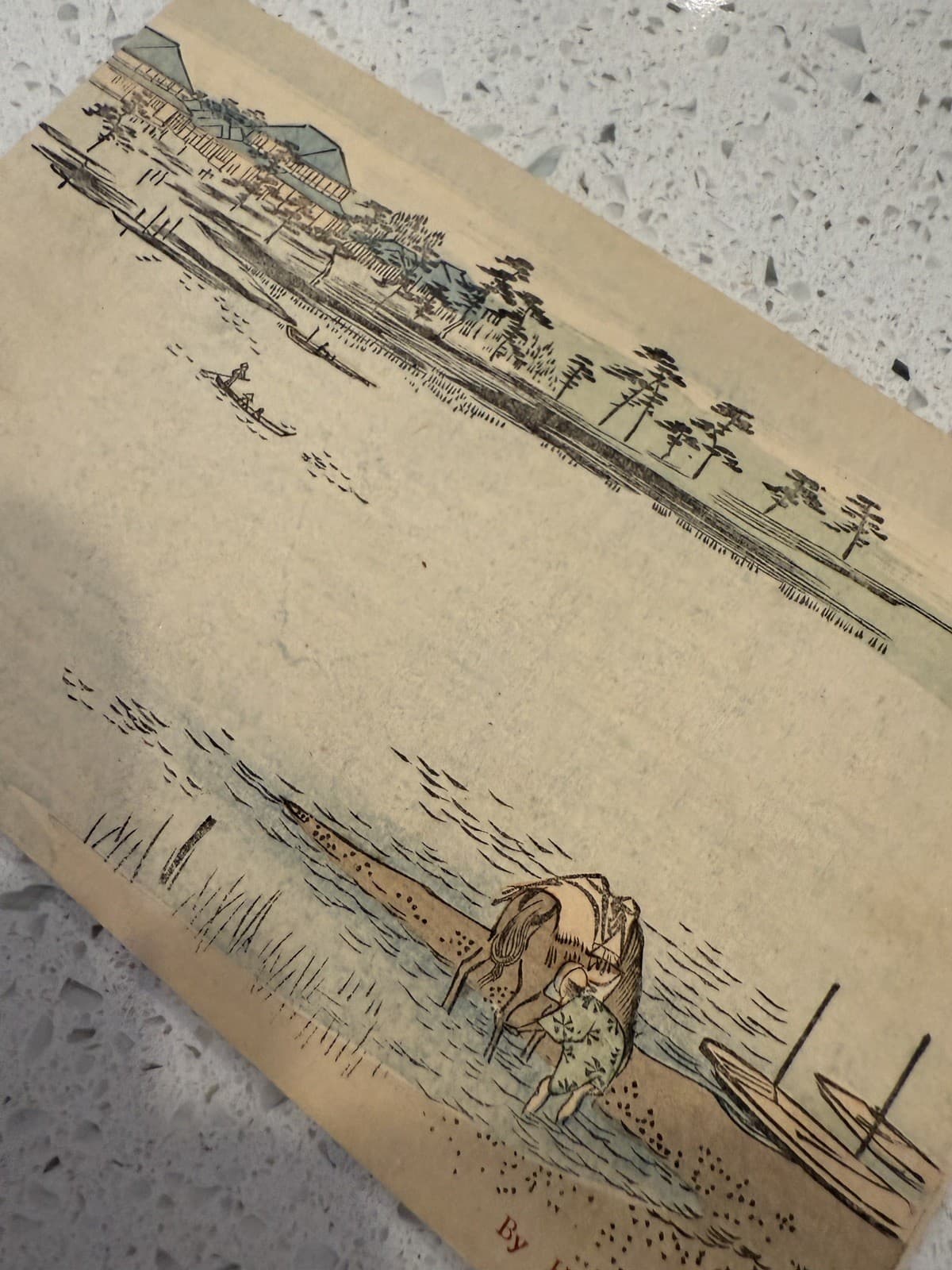 Antique Japanese Woodblock Postcard Print by Andō Hiroshige - Thumbnail 3
