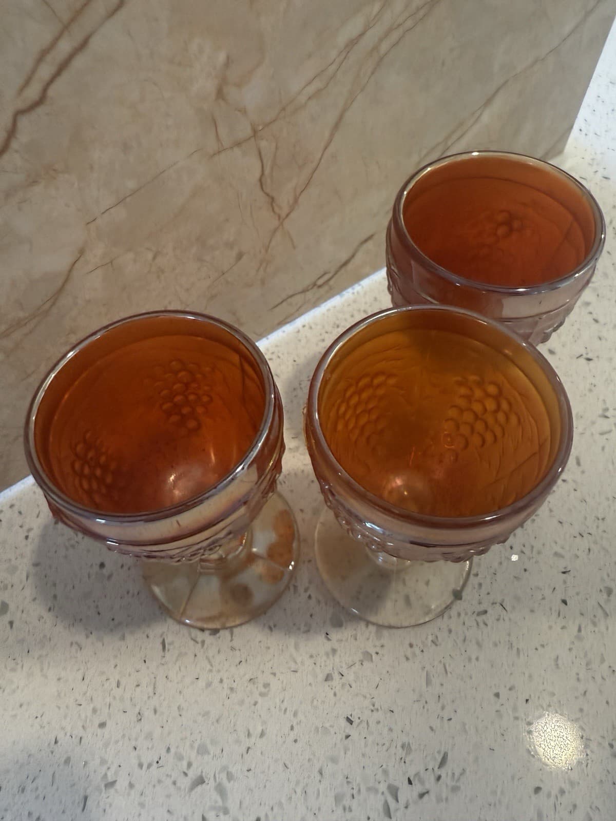 Vintage Carnival Grape Cordial Glasses - Set of 3 - Thumbnail 4