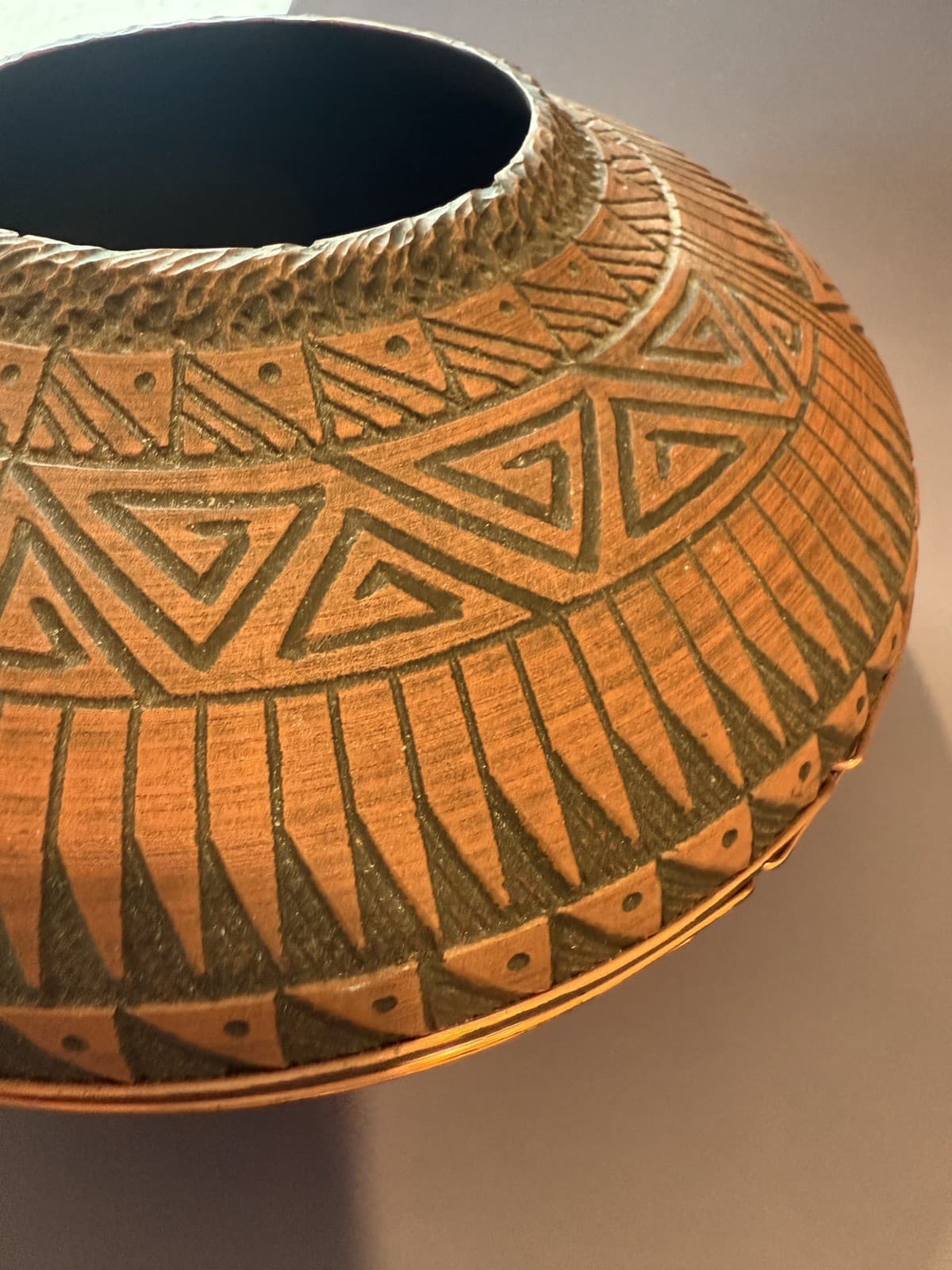 Navajo Pottery Vase Vintage Native American, Signed Pinto - Thumbnail 2