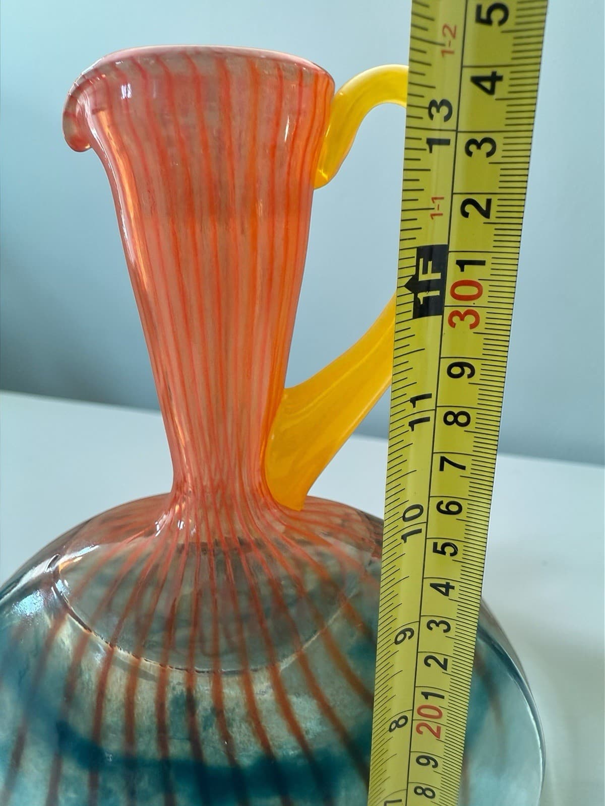 Kosta Boda "Bon Bon" Art Glass Ewer Jug by Kjell Engman, Estate Find - Thumbnail 10
