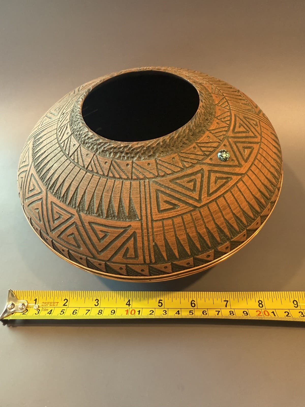Navajo Pottery Vase Vintage Native American, Signed Pinto - Thumbnail 3