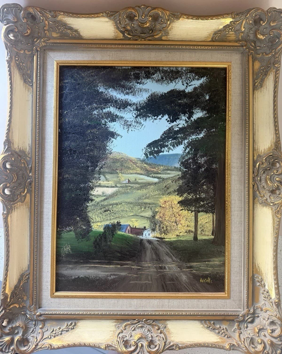 Vintage Pastoral Oil Painting by “Lucille”