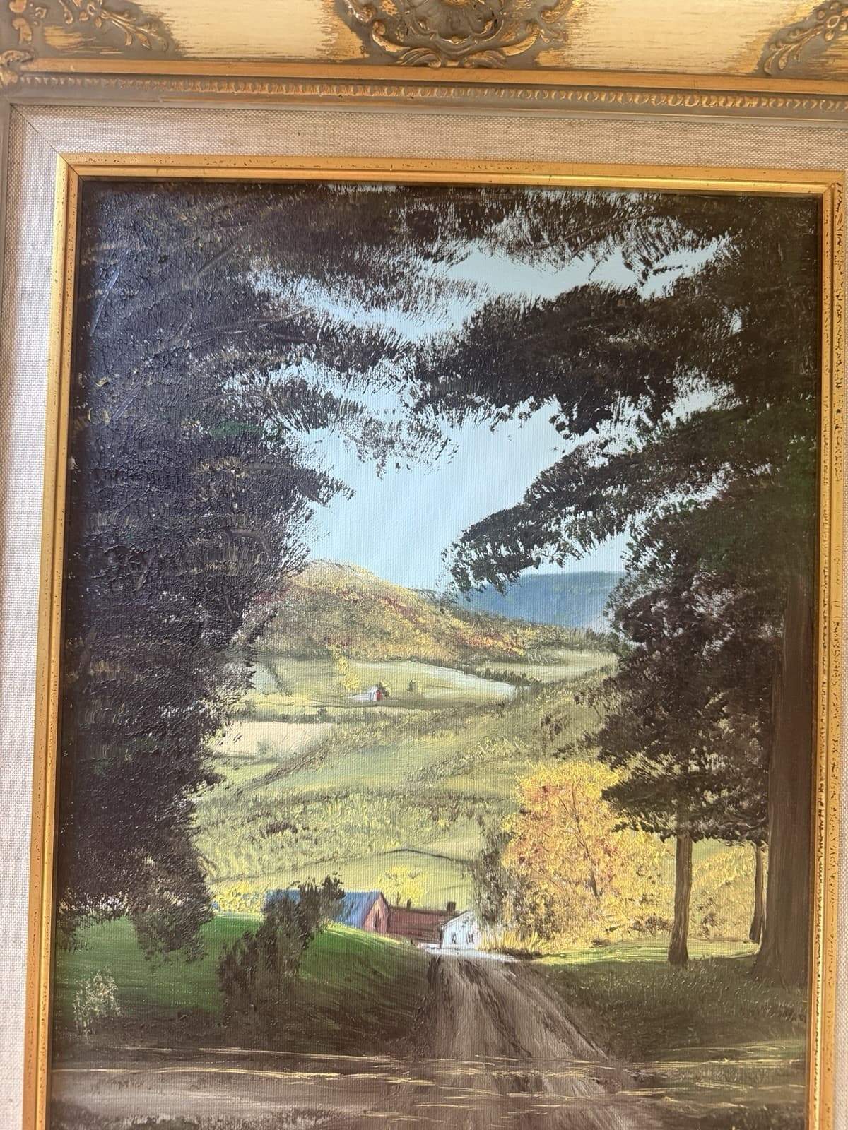 Vintage Pastoral Oil Painting by “Lucille” - Thumbnail 6