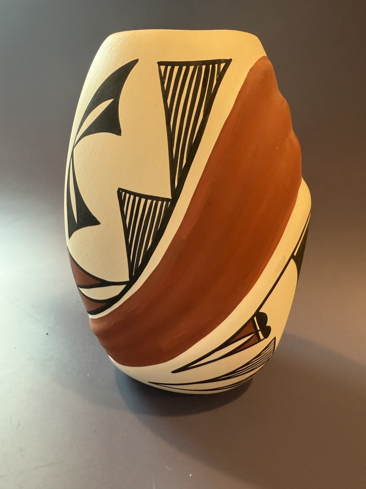 Acoma Pottery Vase Vintage Native American, Signed LR Acoma N.M.