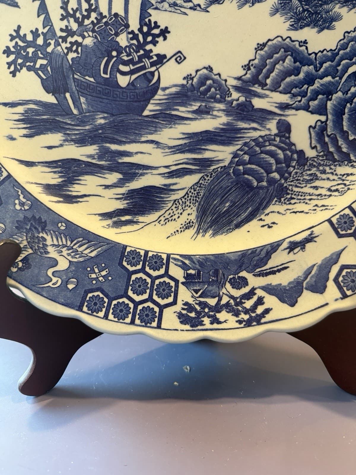 Vintage Shirokiya Large Japanese Platter - Large 16" Diameter - Thumbnail 4