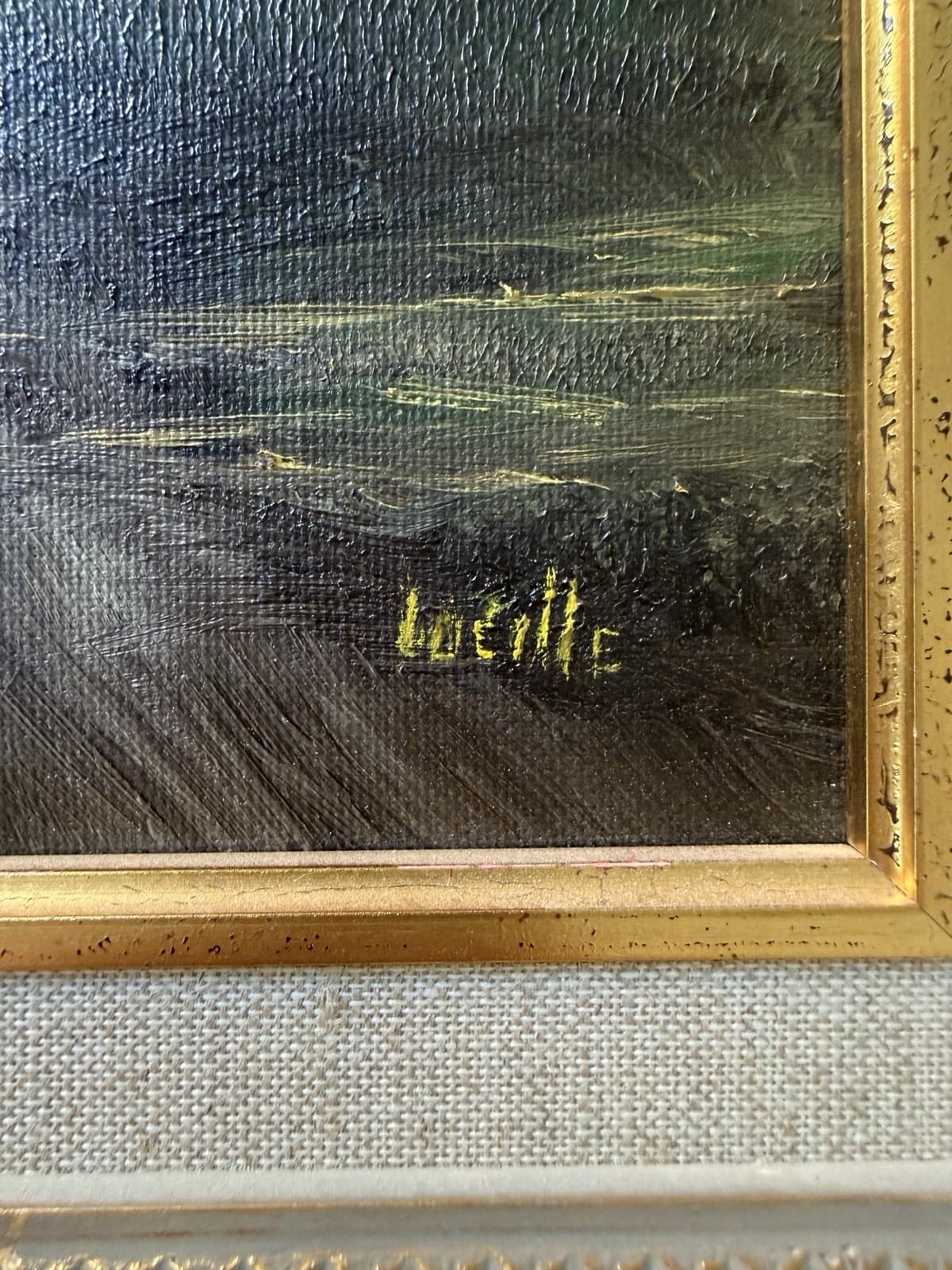 Vintage Pastoral Oil Painting by “Lucille” - Thumbnail 4