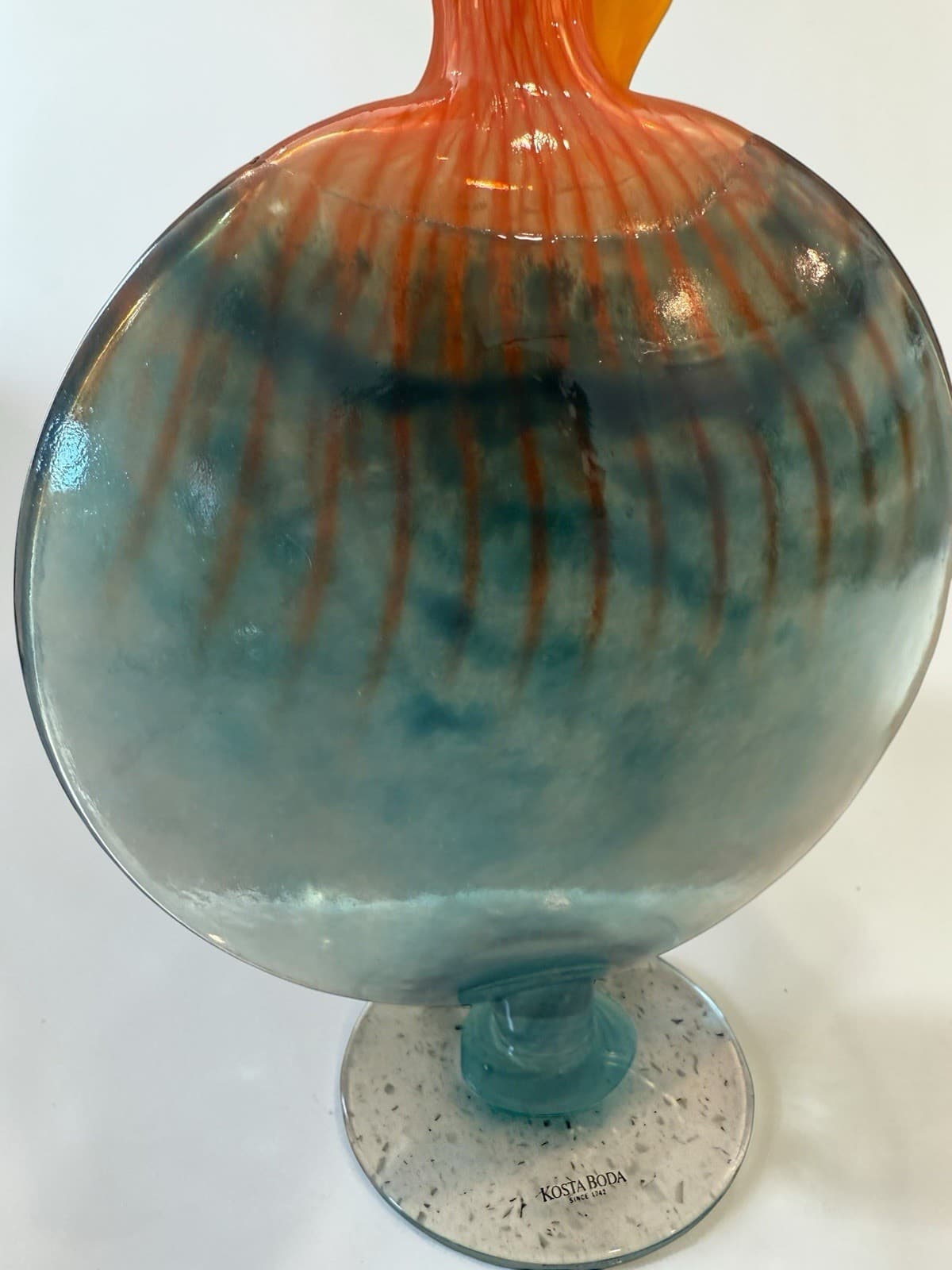 Kosta Boda "Bon Bon" Art Glass Ewer Jug by Kjell Engman, Estate Find - Thumbnail 3