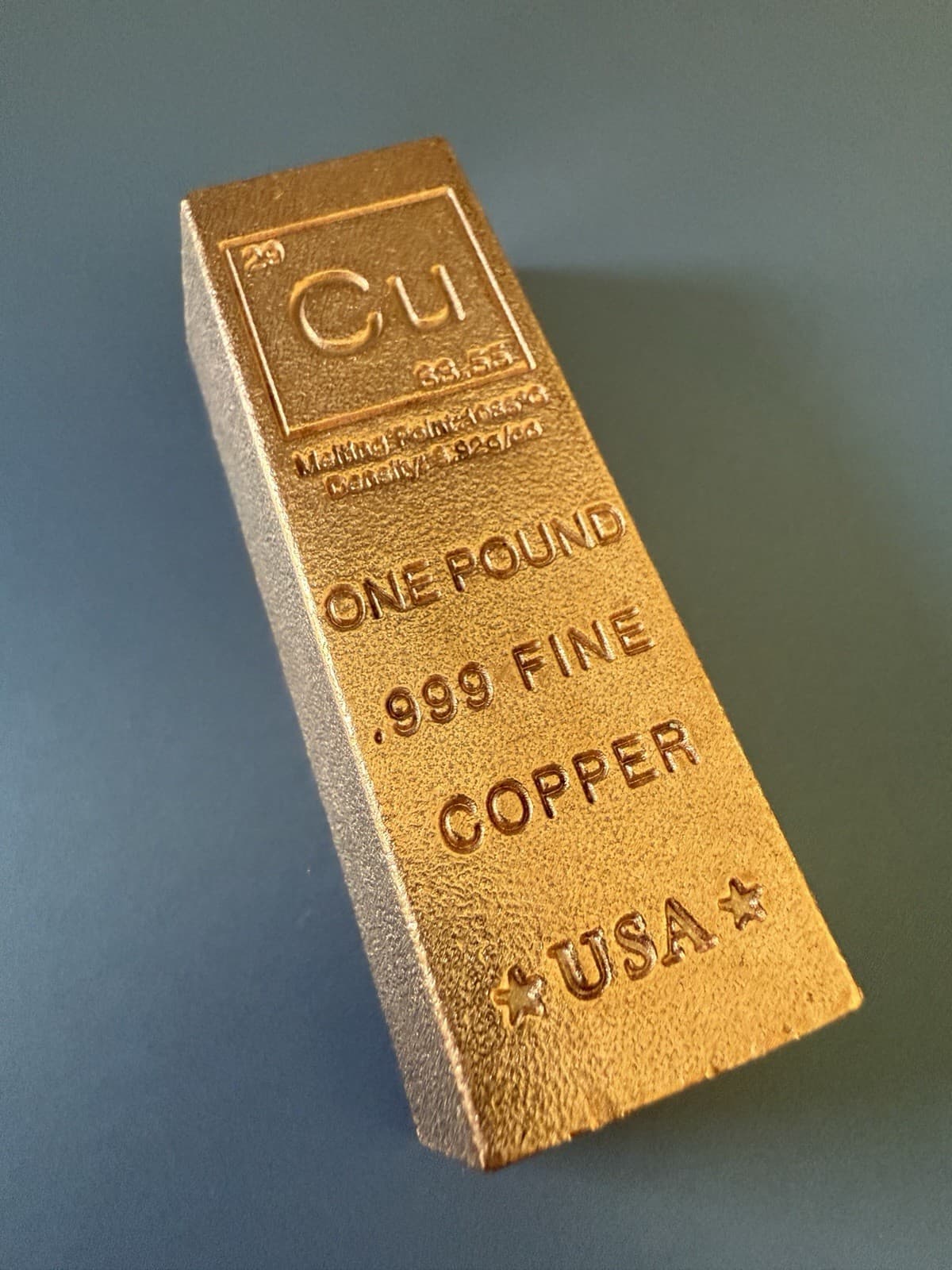1lb. Copper Bar .999 - Thumbnail 2