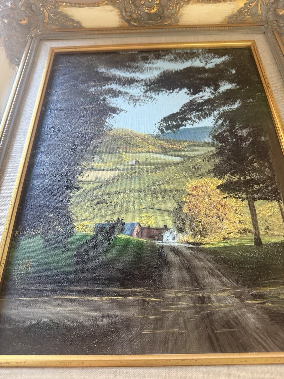 Vintage Pastoral Oil Painting by “Lucille” - Thumbnail 5