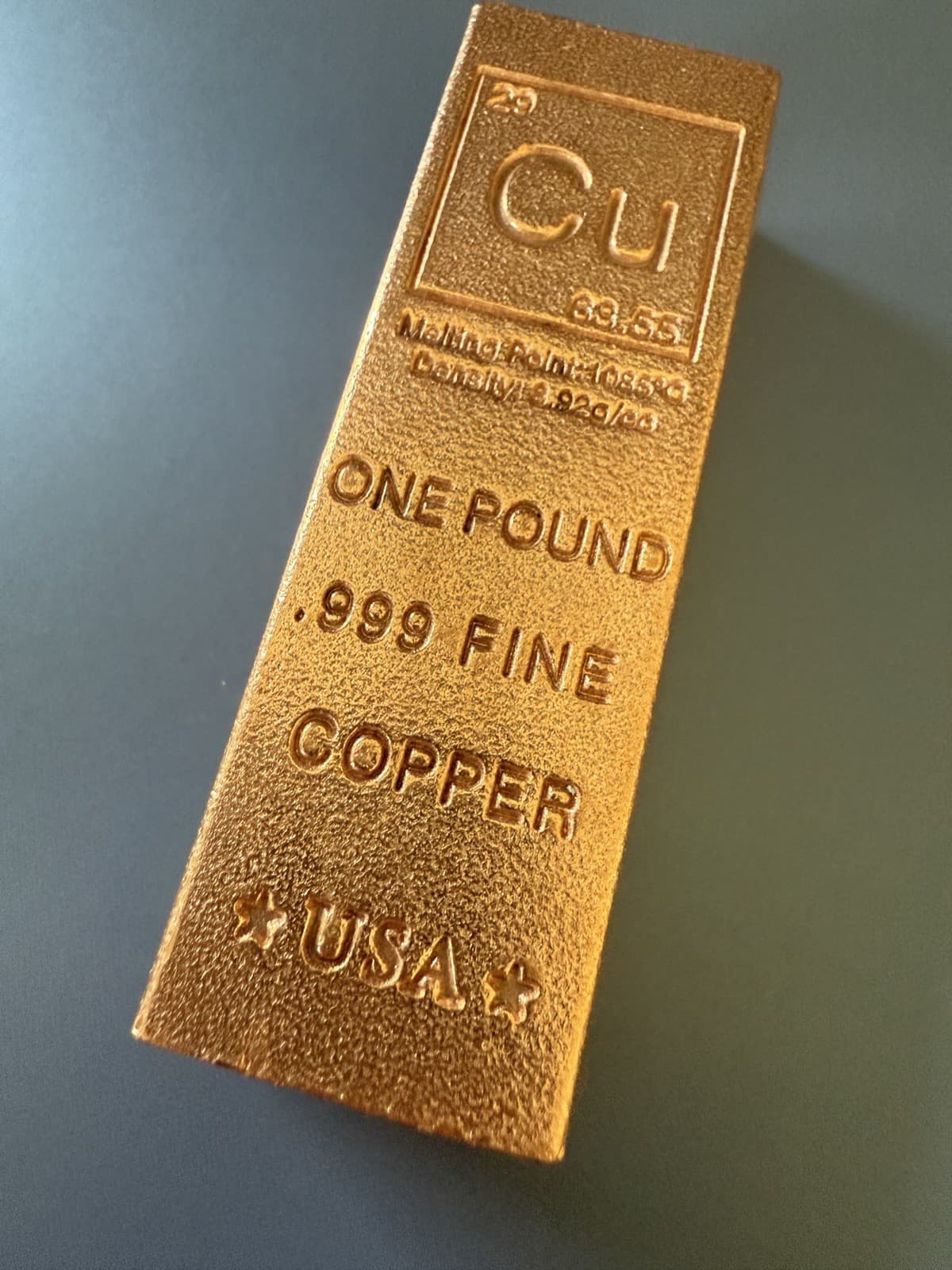 1lb. Copper Bar .999 - Thumbnail 3