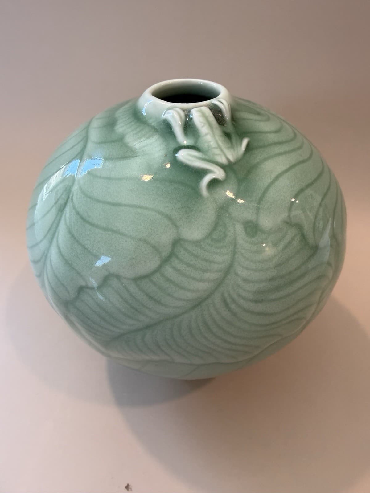 Elaine Coleman Small Celadon Vase