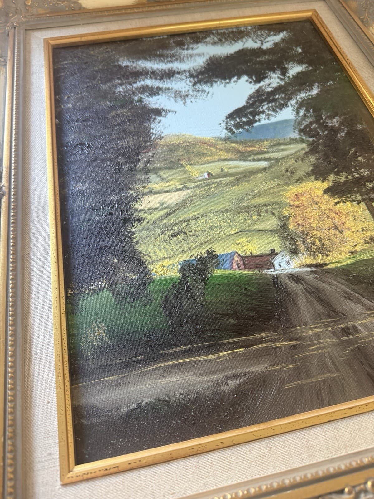 Vintage Pastoral Oil Painting by “Lucille” - Thumbnail 8