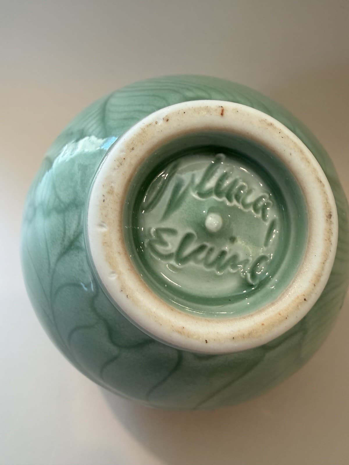 Elaine Coleman Small Celadon Vase - Thumbnail 9