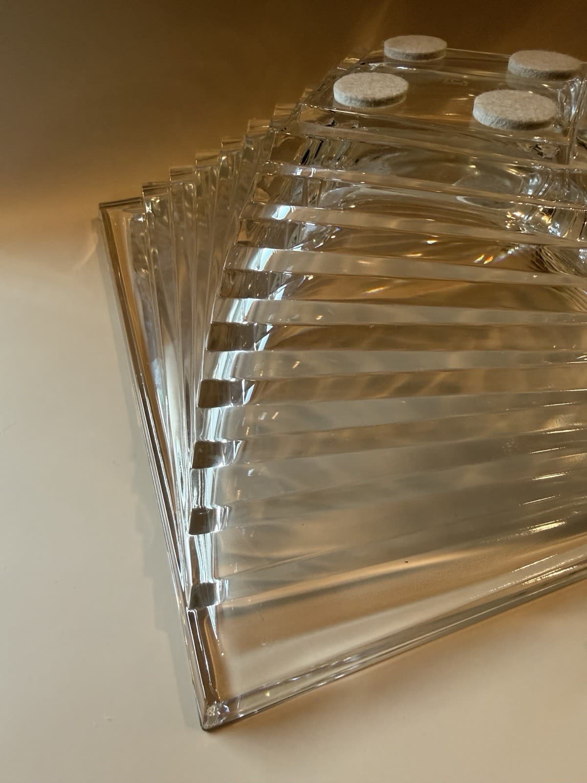 Vintage J.G. Durand Art Deco Style Geometric Crystal Bowl - Thumbnail 12
