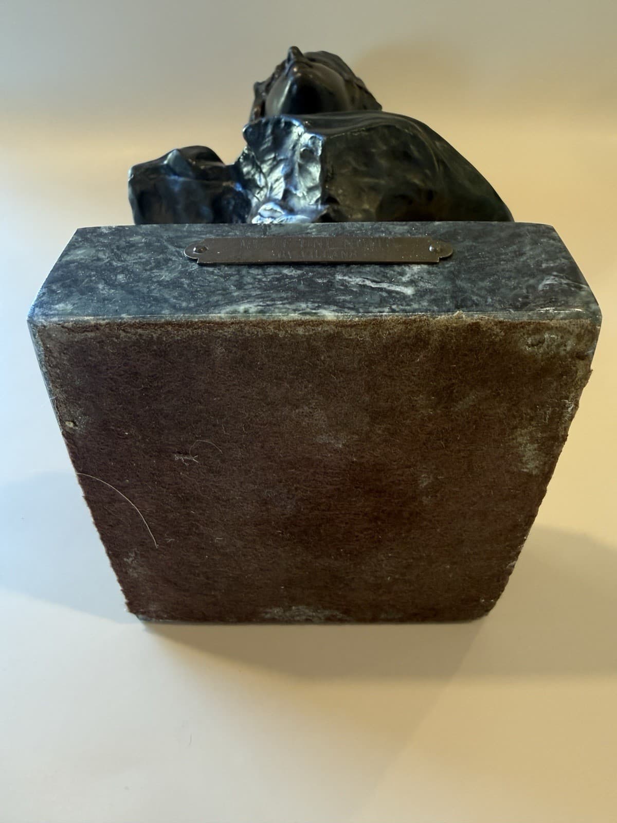Vintage Bronze Bust Sculpture "Mlle et une Nuits" by Emmanuel Villanis - Thumbnail 14