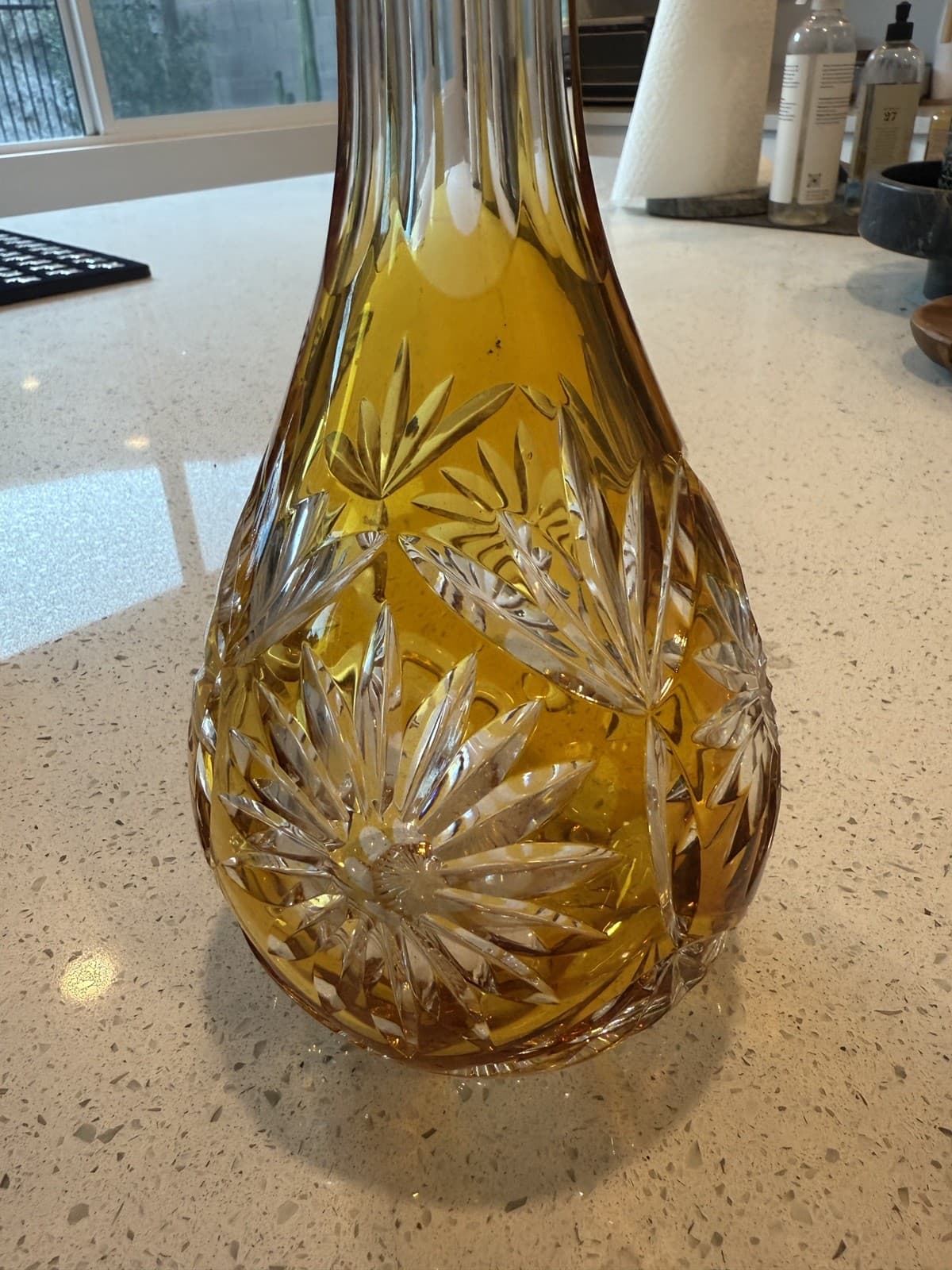 Vintage Nachtmann Traube Amber Decanter - Thumbnail 4