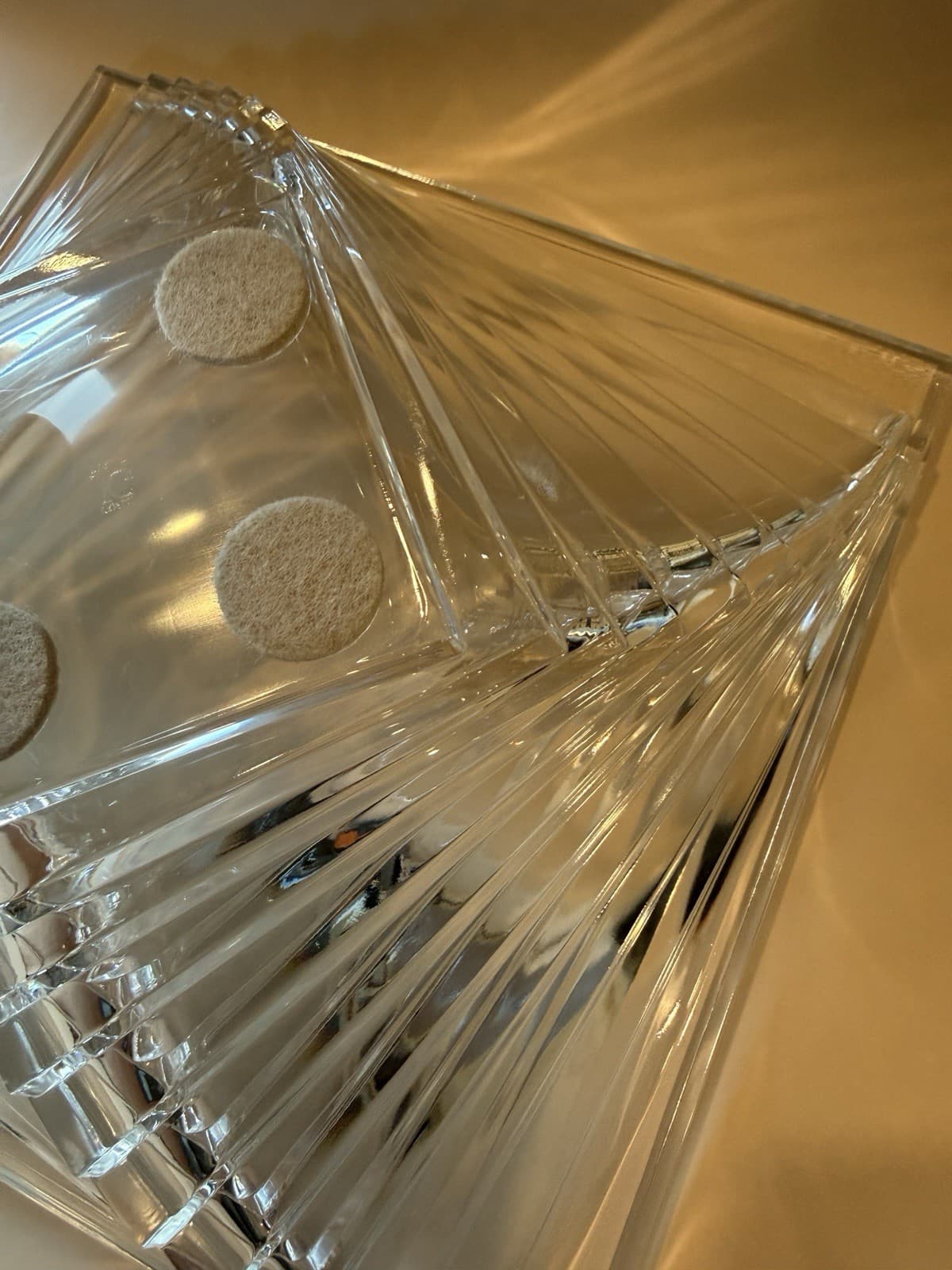 Vintage J.G. Durand Art Deco Style Geometric Crystal Bowl - Thumbnail 14