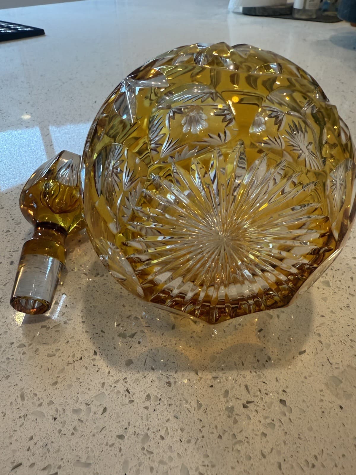 Vintage Nachtmann Traube Amber Decanter - Thumbnail 2