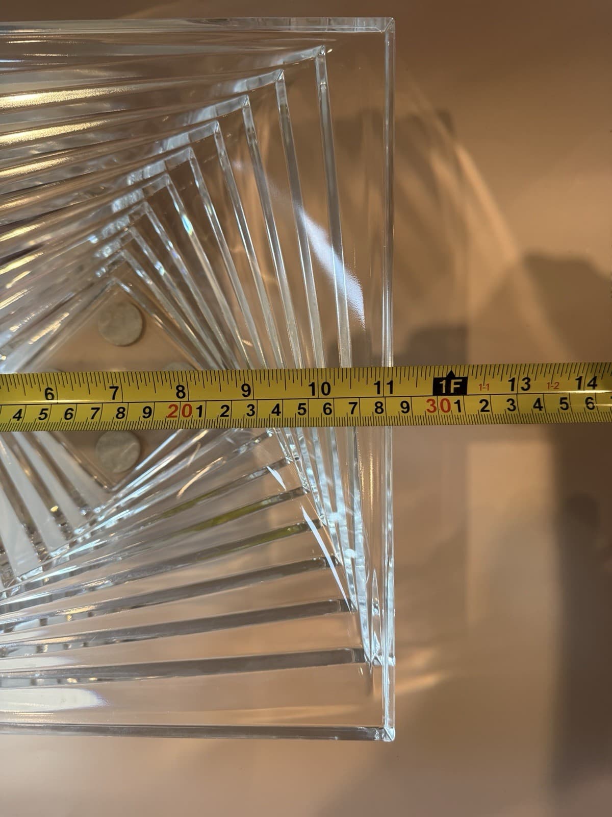 Vintage J.G. Durand Art Deco Style Geometric Crystal Bowl - Thumbnail 16