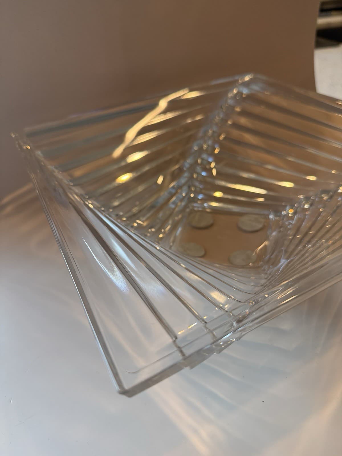 Vintage J.G. Durand Art Deco Style Geometric Crystal Bowl - Thumbnail 4