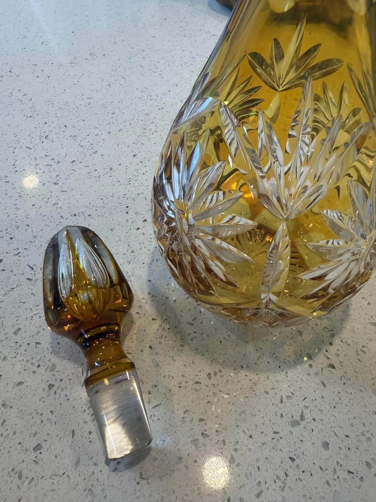 Vintage Nachtmann Traube Amber Decanter - Thumbnail 3