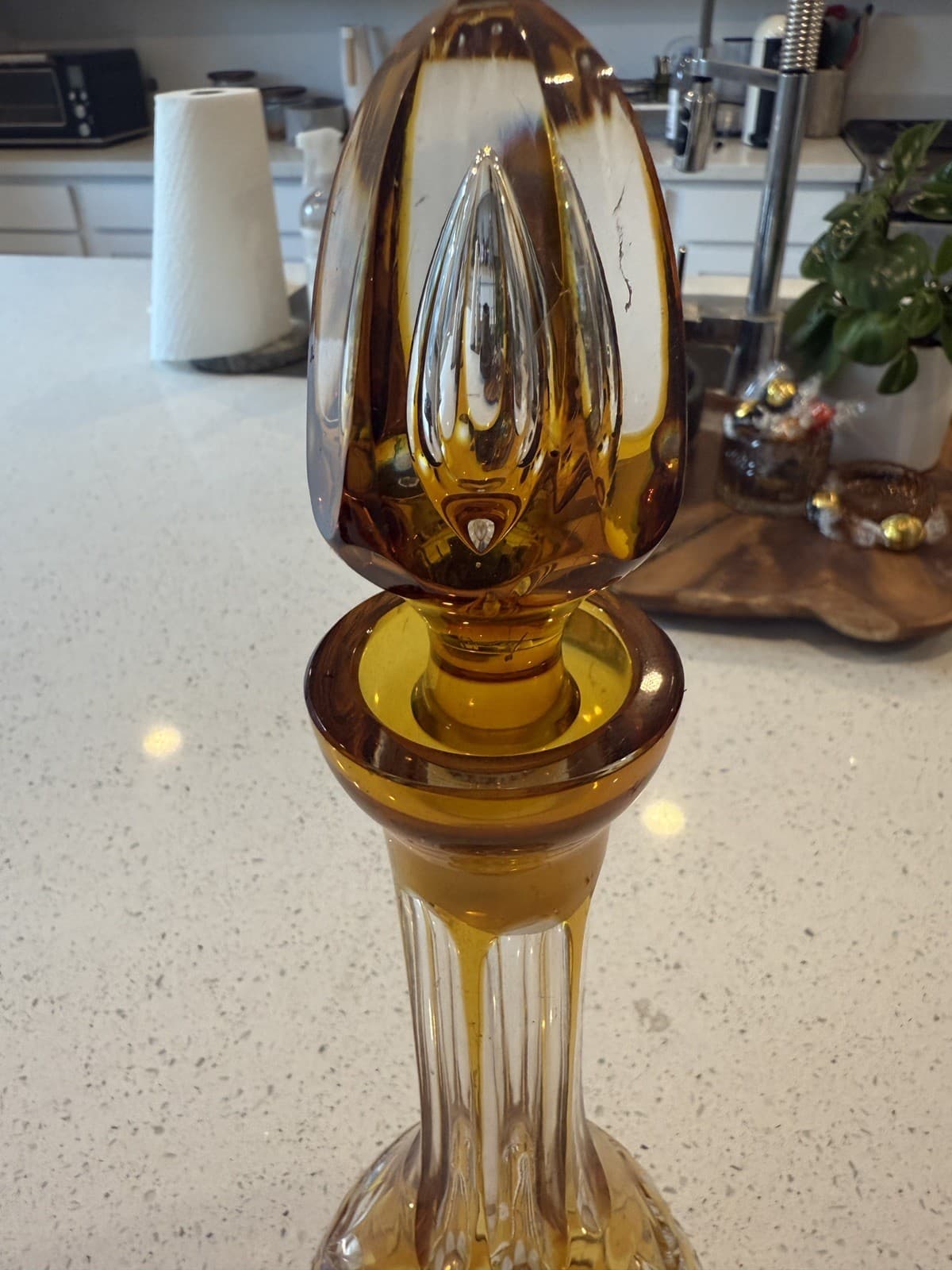 Vintage Nachtmann Traube Amber Decanter - Thumbnail 5