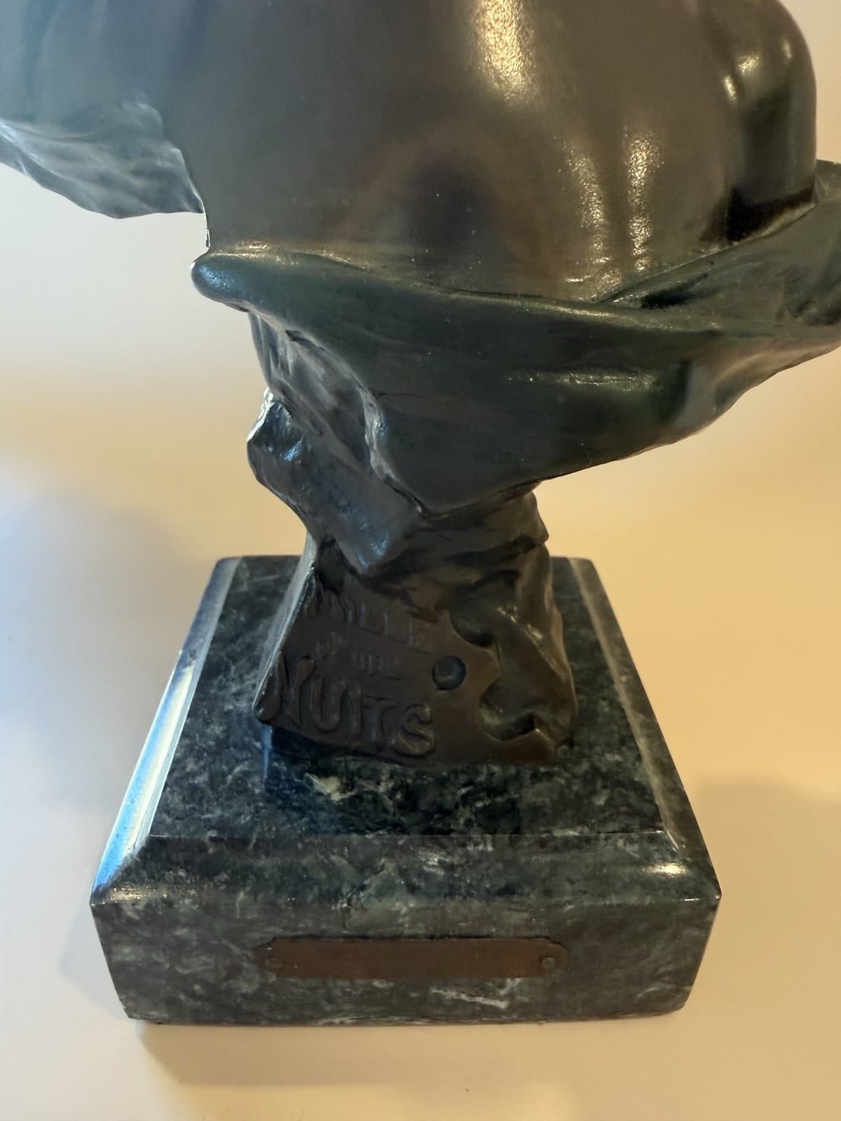 Vintage Bronze Bust Sculpture "Mlle et une Nuits" by Emmanuel Villanis - Thumbnail 4