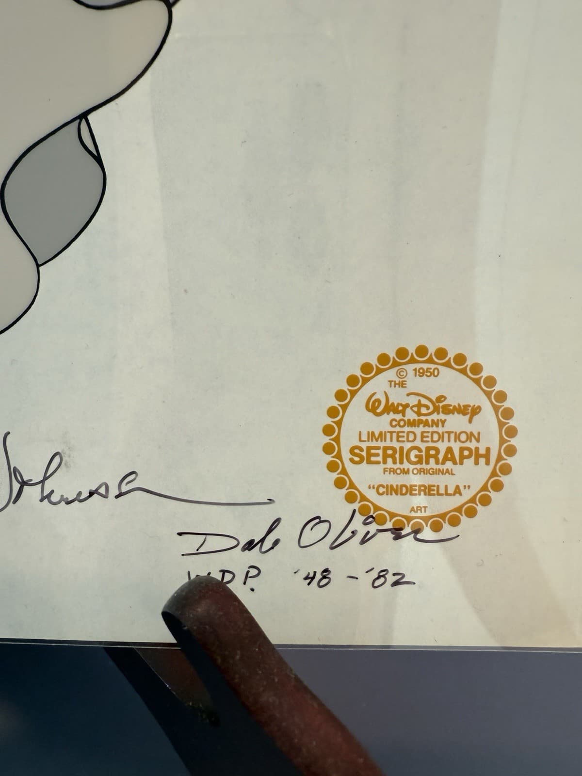 Walt Disney Limited Edition Signed Serigraph from "Cinderella" - Thumbnail 2
