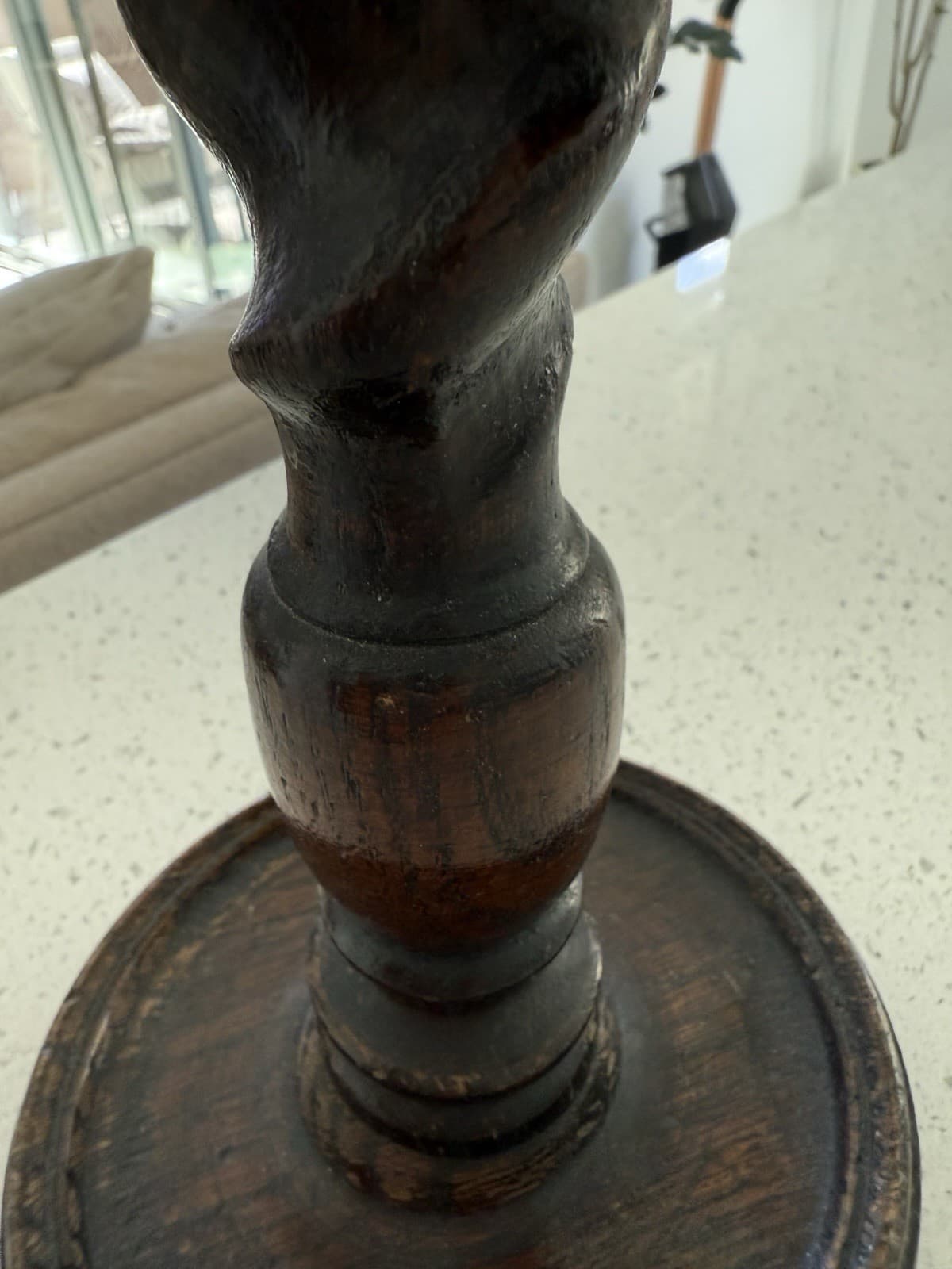 Vintage Wood and Metal Fireplace Tool Set - Thumbnail 7