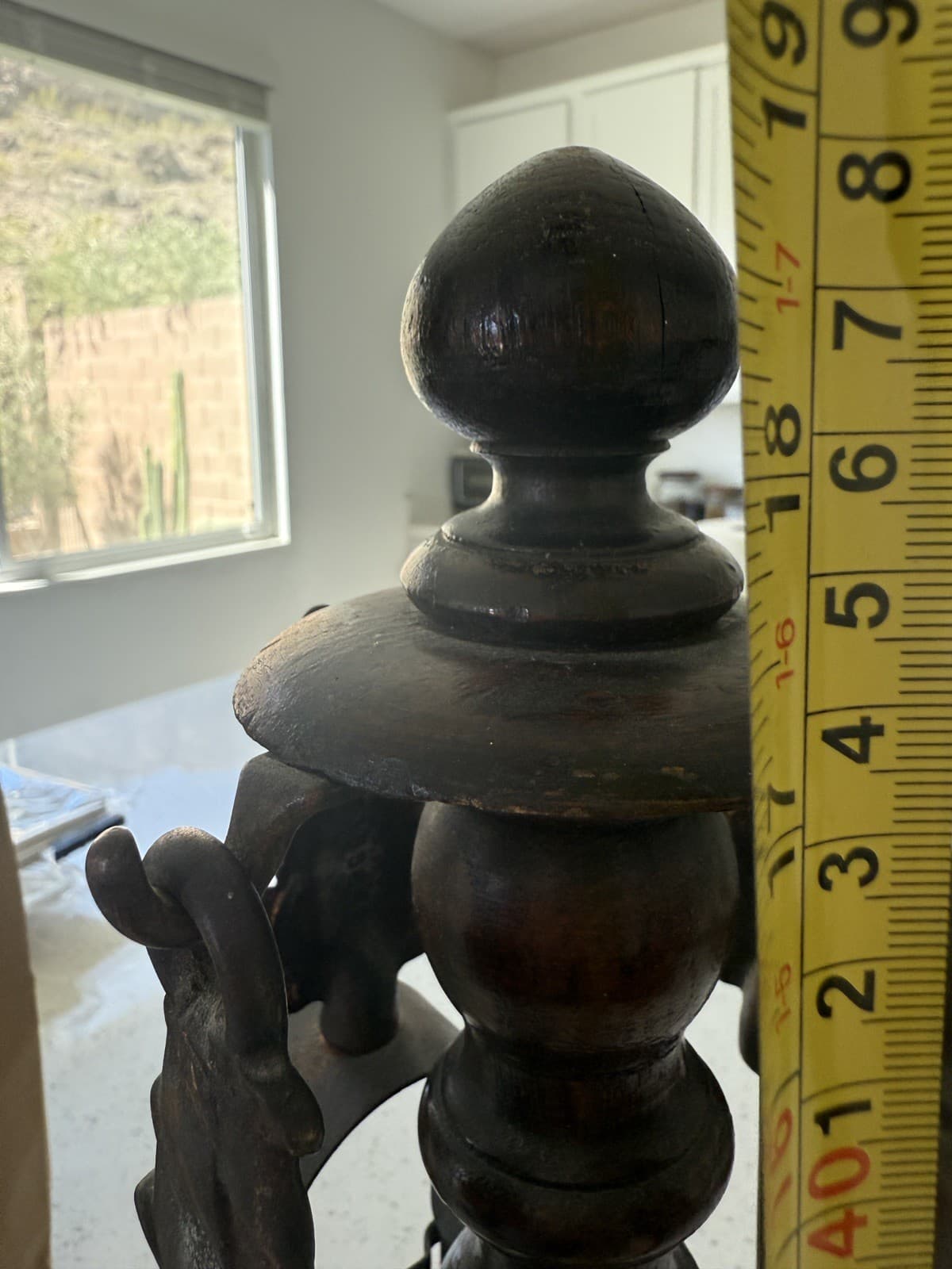 Vintage Wood and Metal Fireplace Tool Set - Thumbnail 10