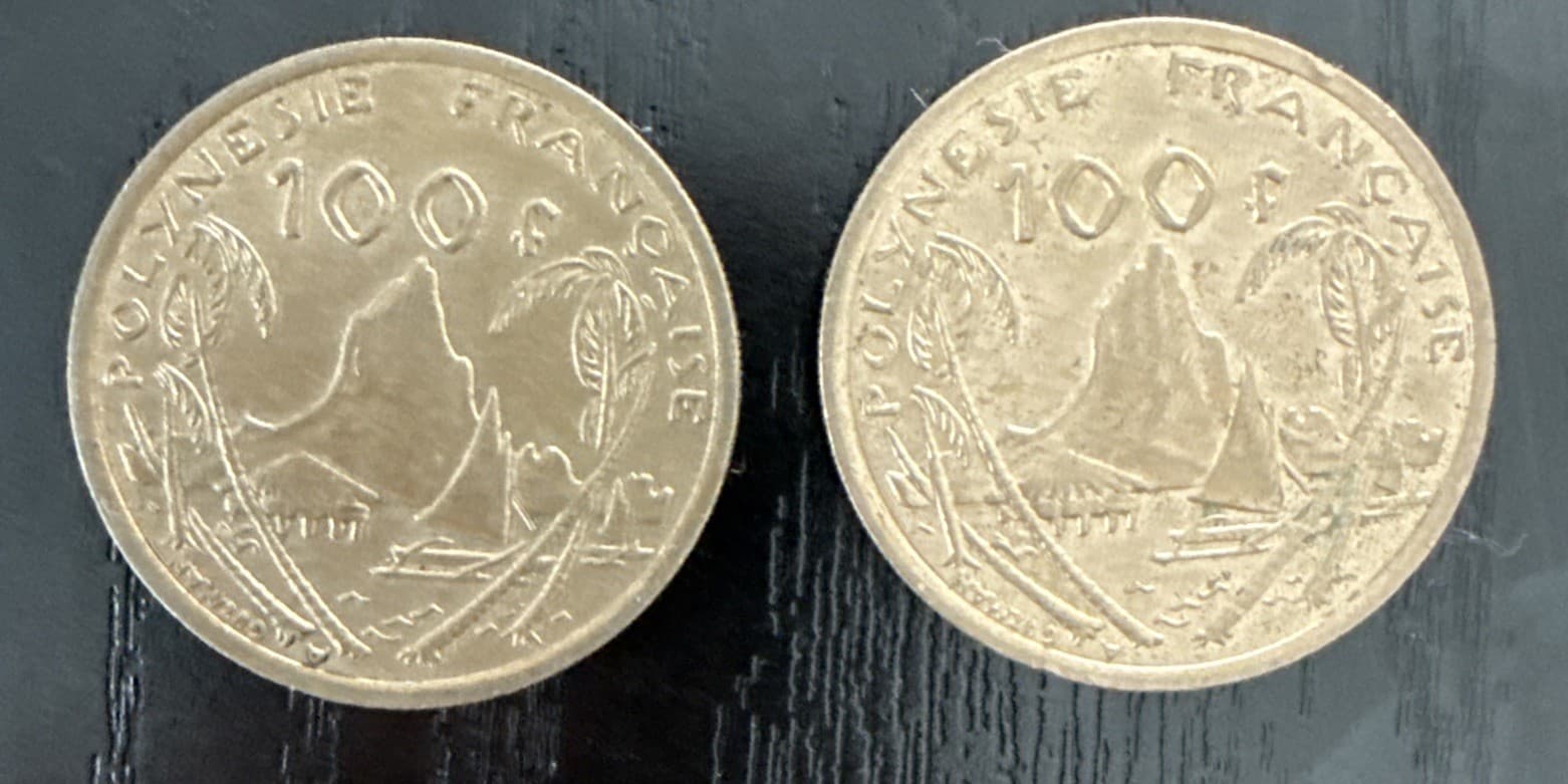 French Polynesia and New Caledonia 100 Franc Coins (Set of 4) - Thumbnail 10