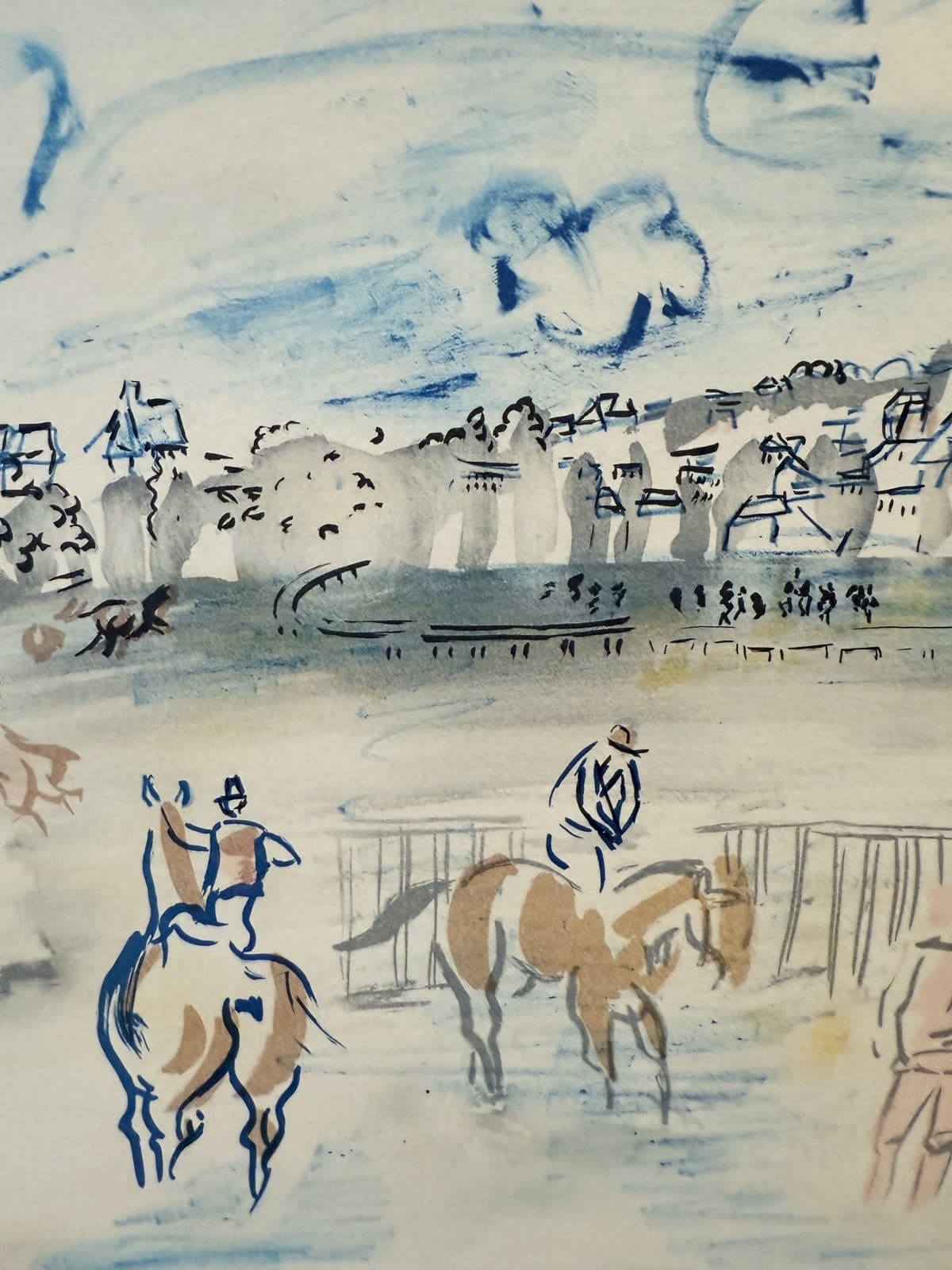 Vintage Raul Dufy ‘Course de Les Cotes Normandes’ Lithograph Signed - Thumbnail 2