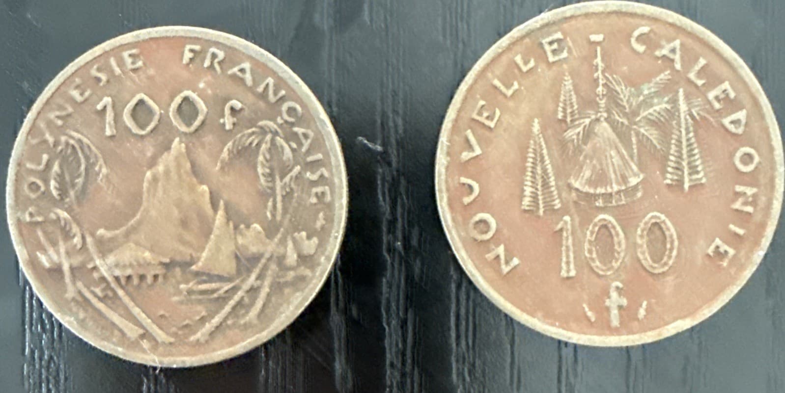 French Polynesia and New Caledonia 100 Franc Coins (Set of 4) - Thumbnail 12
