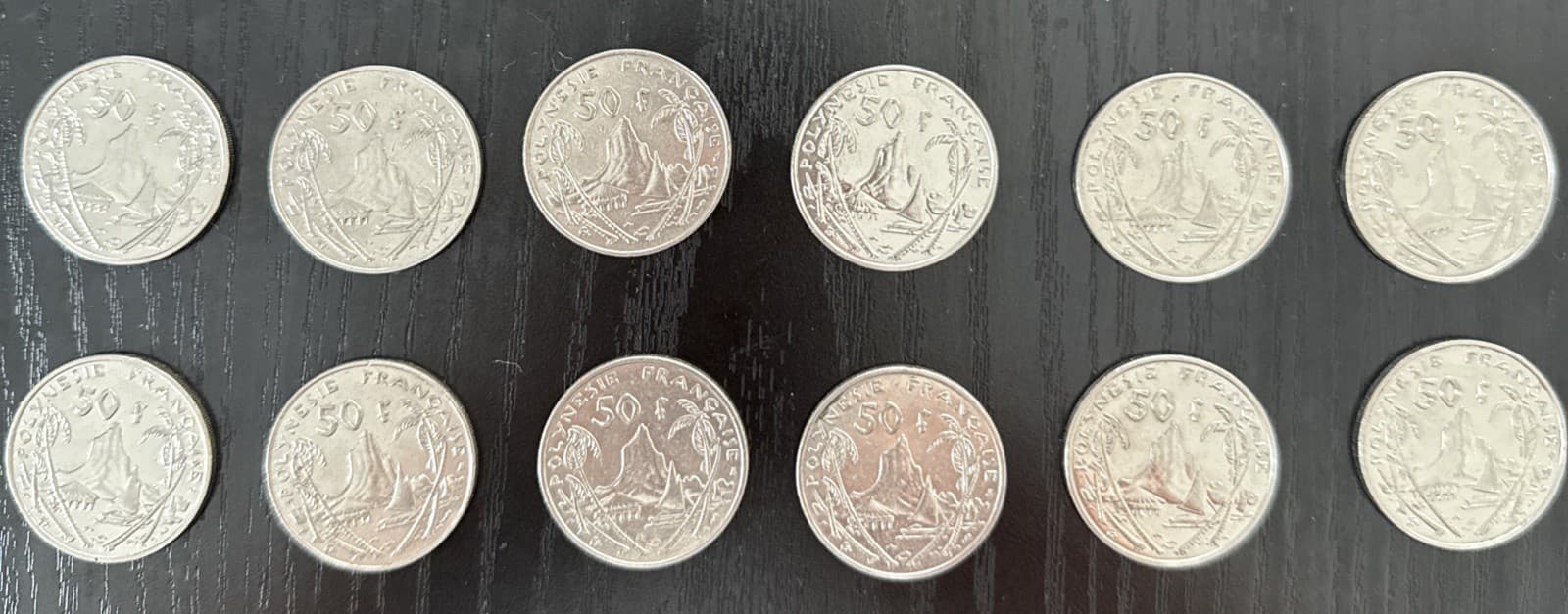 French Polynesia 50 Francs Coins (Set of 12) - Thumbnail 8