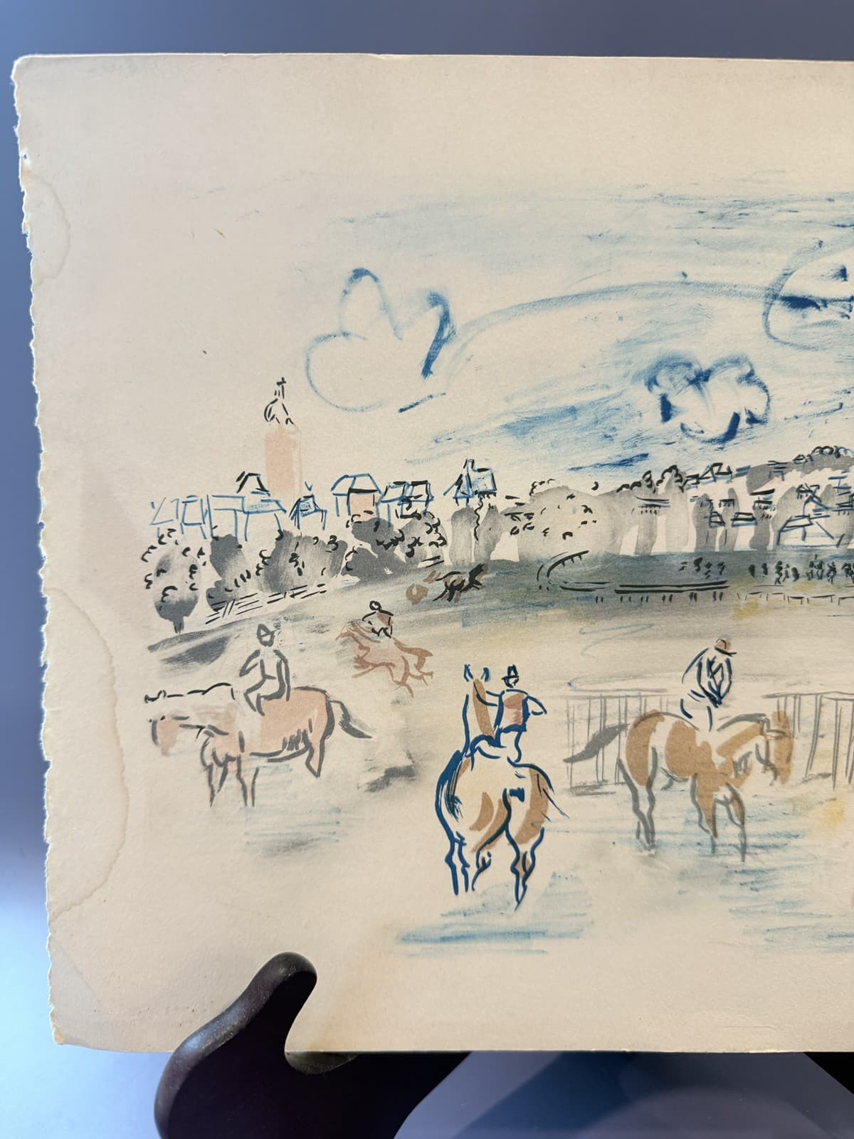 Vintage Raul Dufy ‘Course de Les Cotes Normandes’ Lithograph Signed - Thumbnail 7
