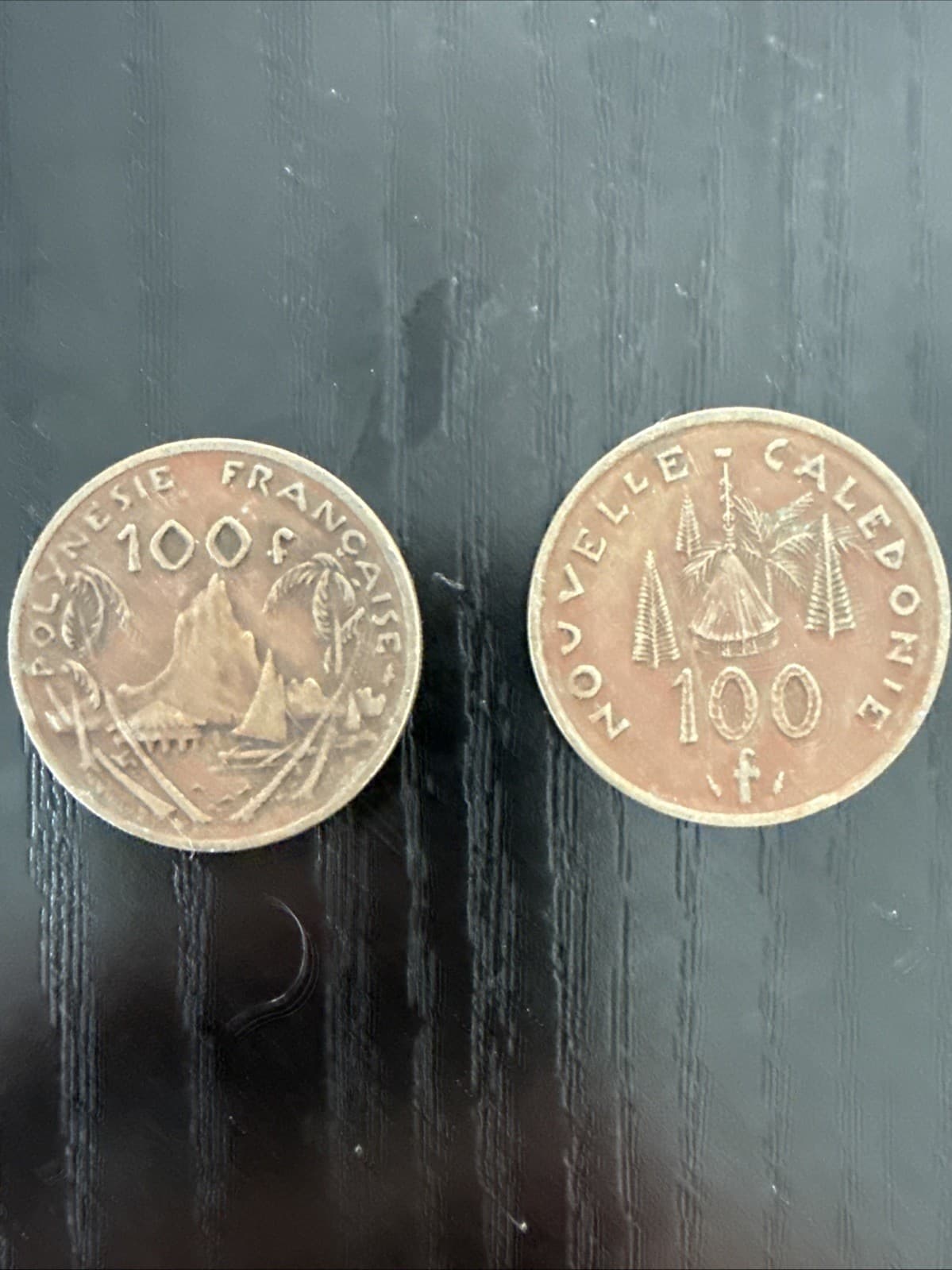 French Polynesia and New Caledonia 100 Franc Coins (Set of 4) - Thumbnail 11