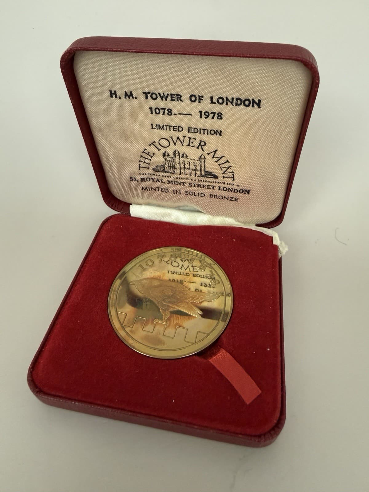 Tower Mint Tower Of London 1078-1978 Solid Bronze Medal Boxed Limited Edition - Thumbnail 5