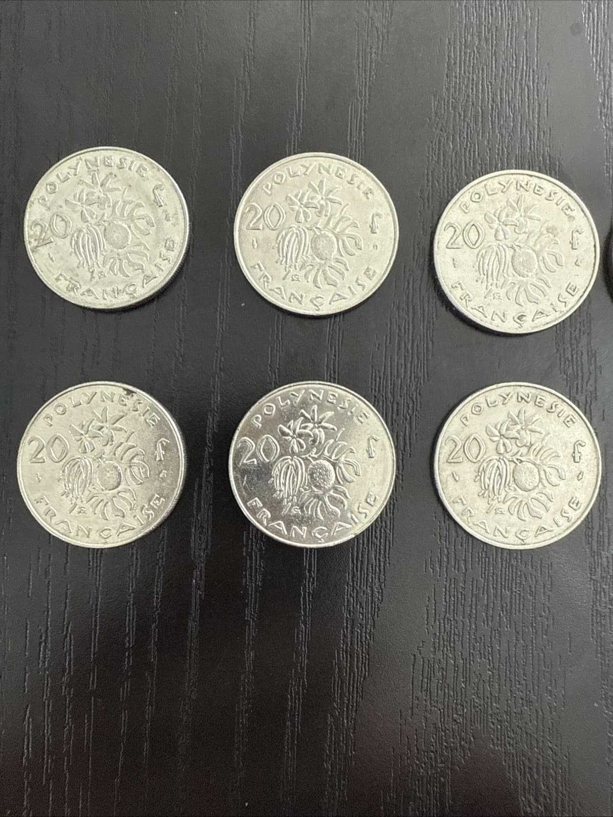 French Polynesia 20 Franc Coins Set of 12 - Thumbnail 9