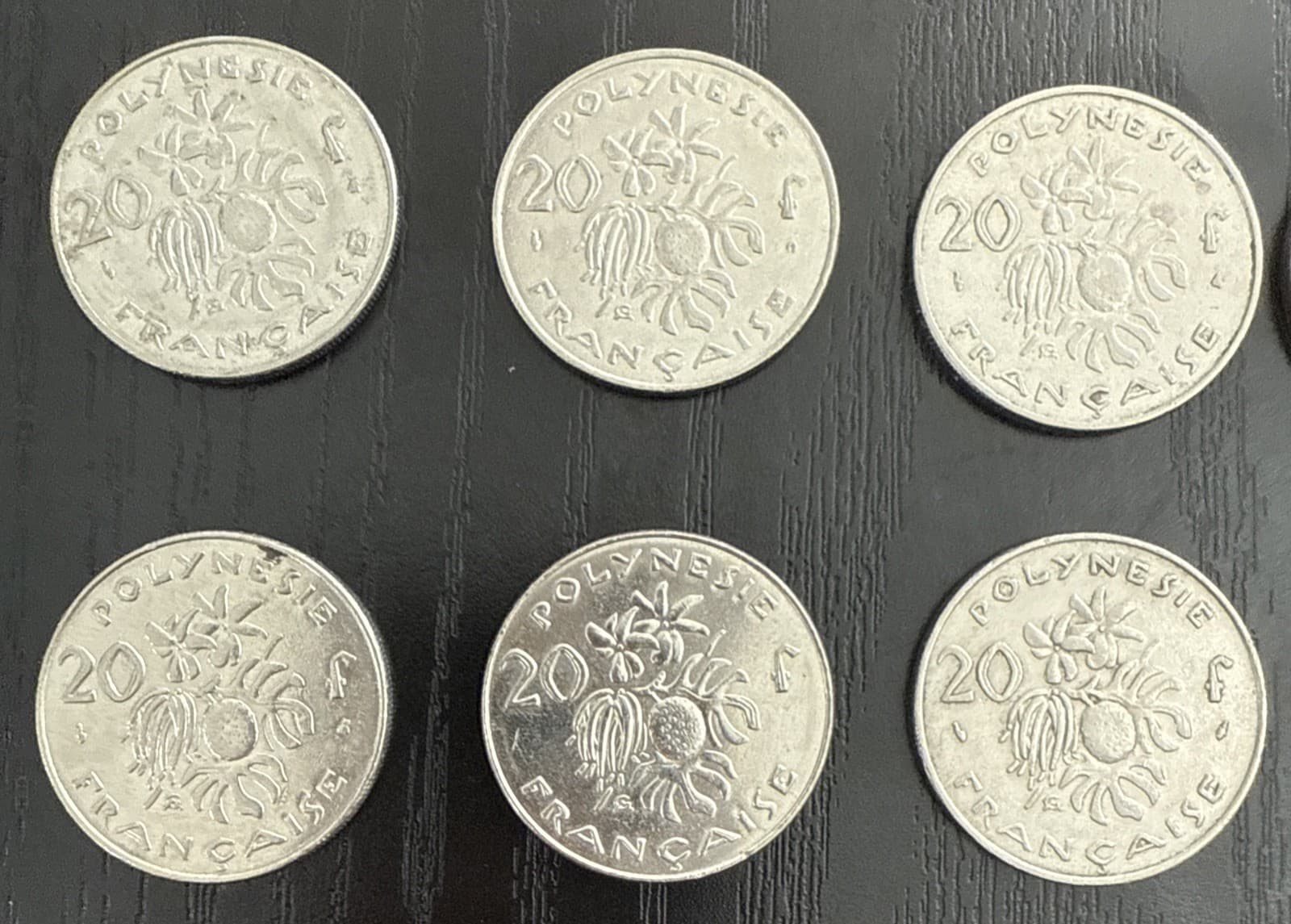 French Polynesia 20 Franc Coins Set of 12 - Thumbnail 10