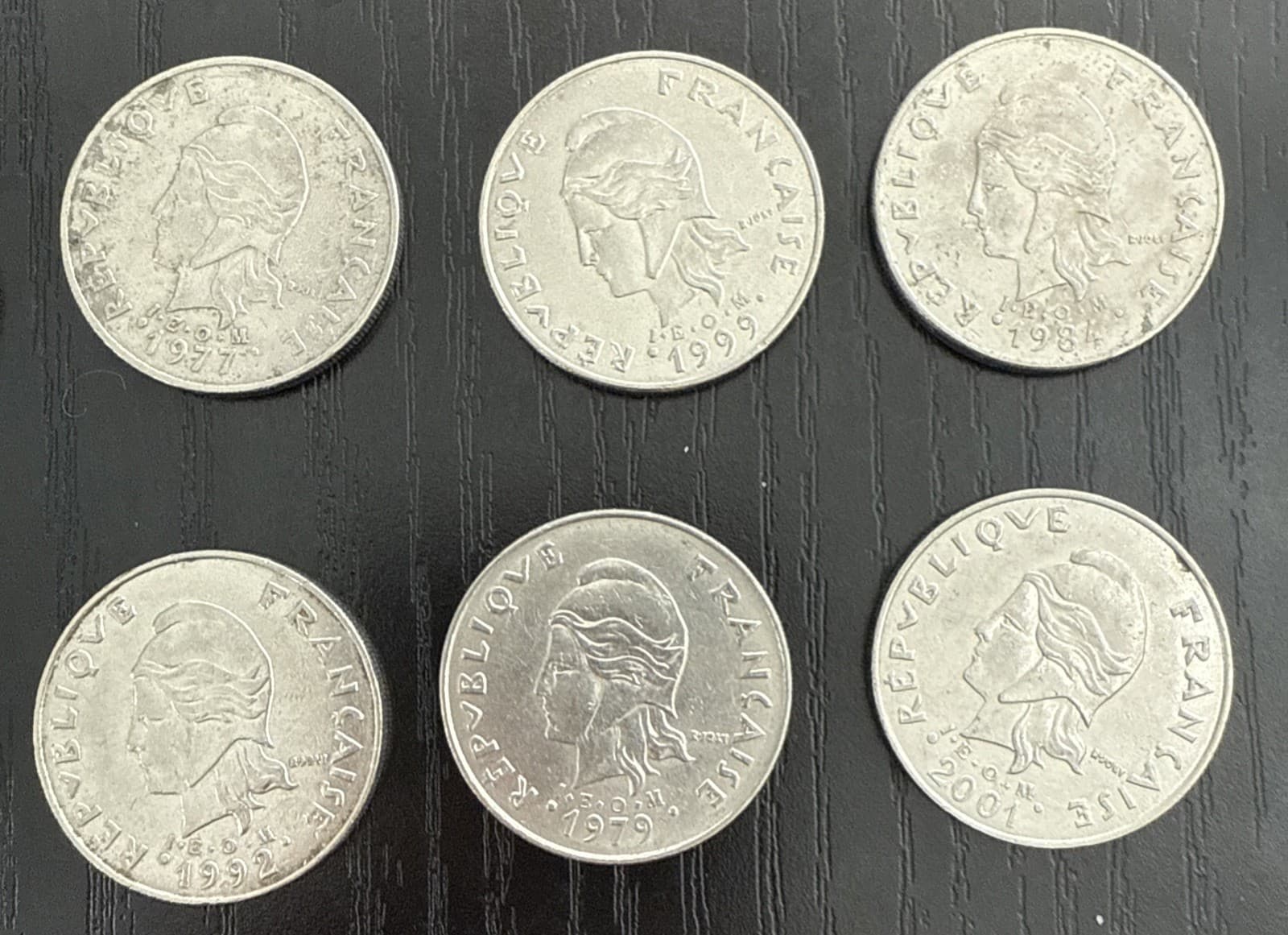 French Polynesia 20 Franc Coins Set of 12 - Thumbnail 6