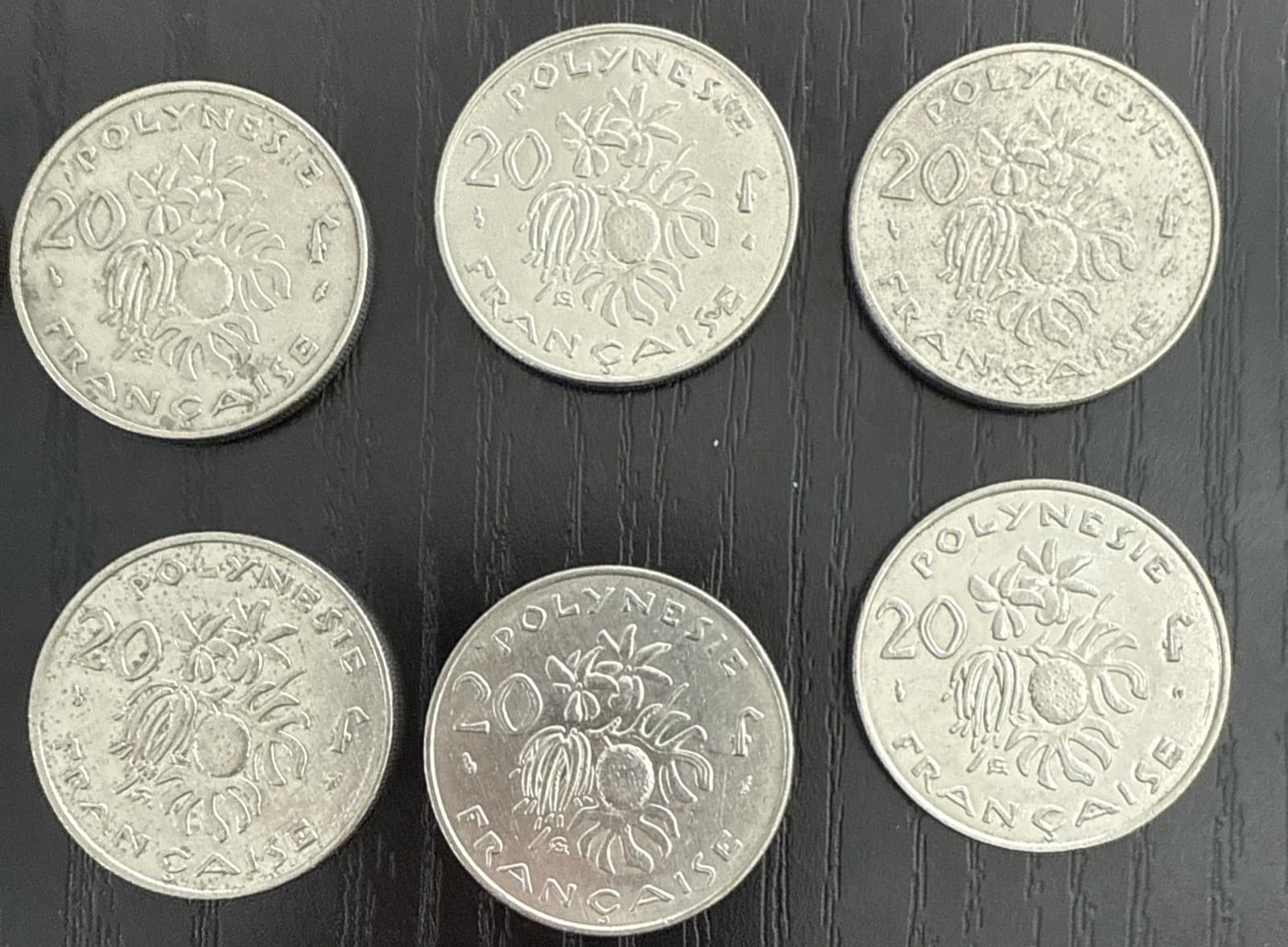 French Polynesia 20 Franc Coins Set of 12 - Thumbnail 12