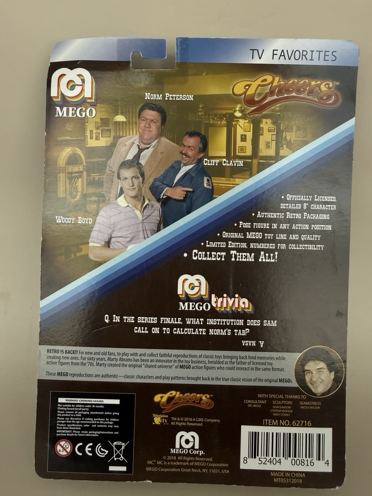 Mego Corp. 8-inch limited edition Norm Peterson action figure from Cheers - Thumbnail 5