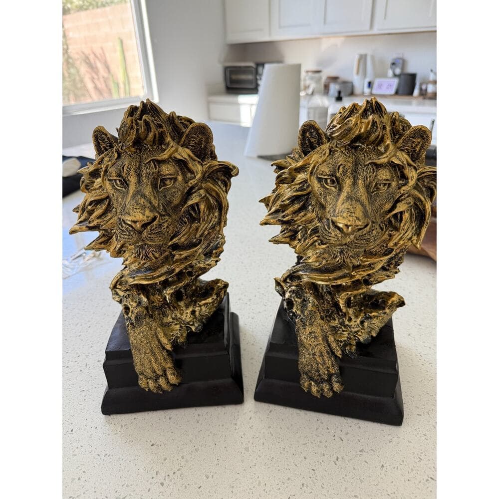Lion Statue Decoration (Set of Two) - Thumbnail 9