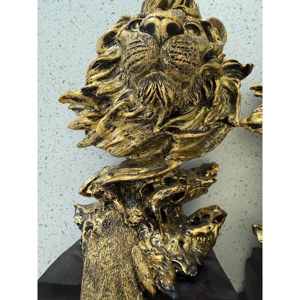Lion Statue Decoration (Set of Two) - Thumbnail 4