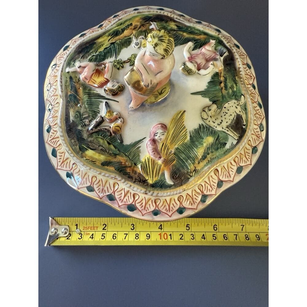 Vintage Italian Capodimonte Porcelain Lidded Box, Estate Find - Thumbnail 10